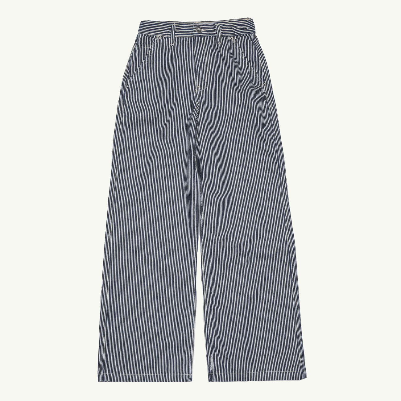 Inez Striped Pants - Blue/Off White