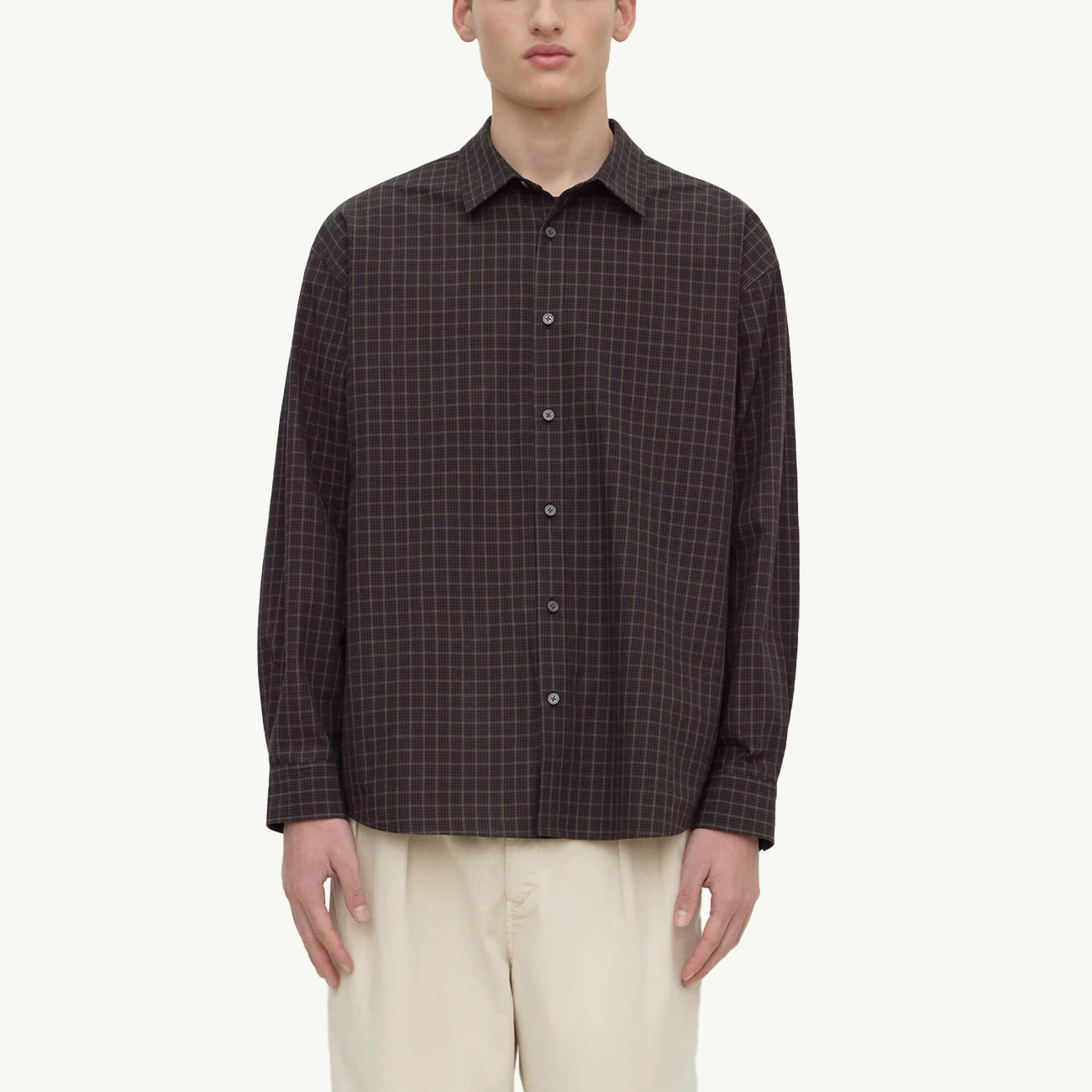 Eddie Check Long Sleeve Shirt - Black/Brown