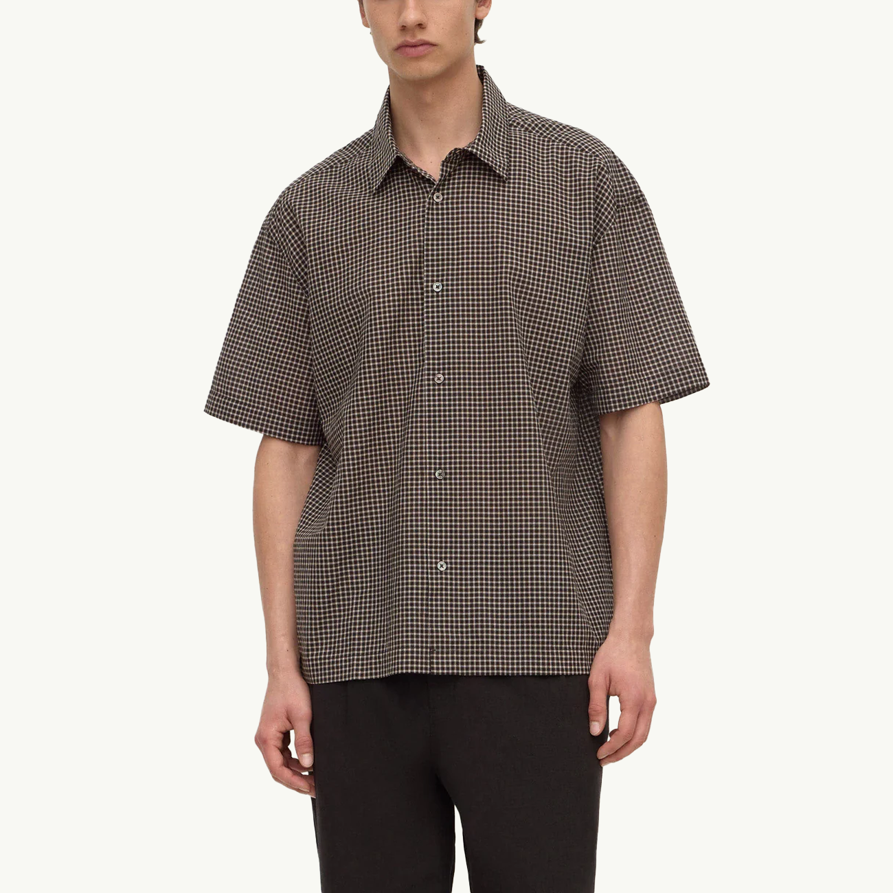 Alta Check Short Sleeve Shirt - Brown/Black