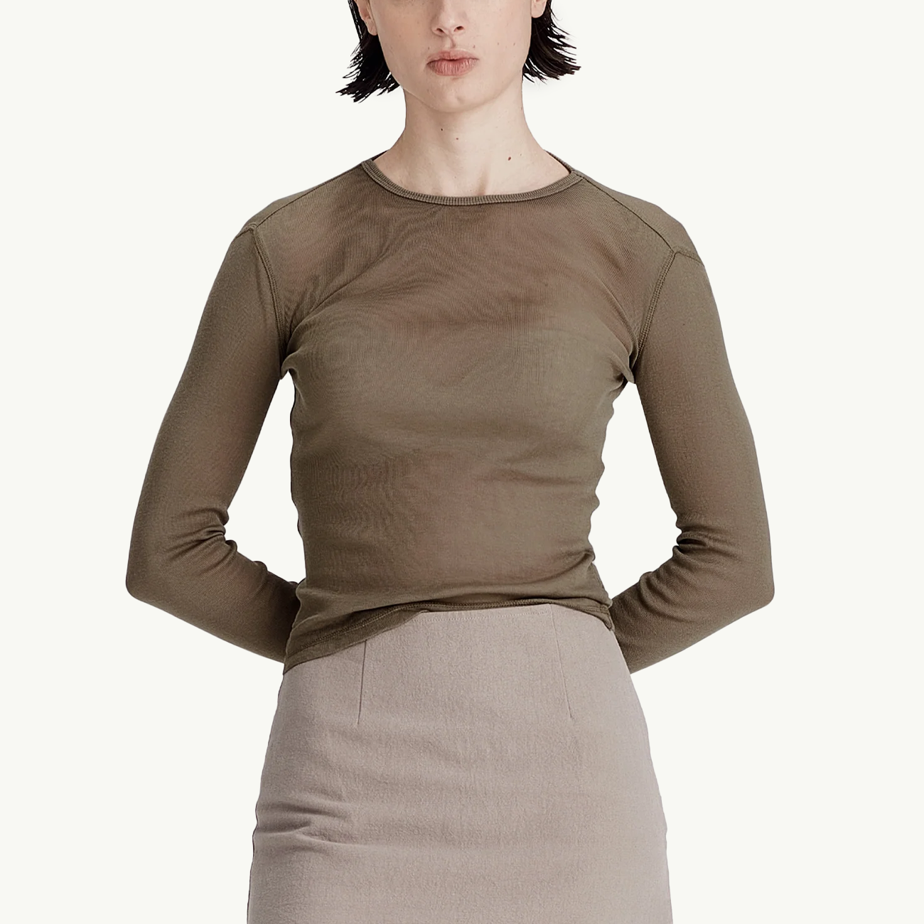 Women's Ultrafine LS Layer Tee - Olive