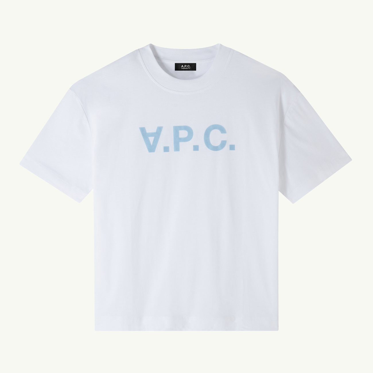 T-Shirt Oversize Grand VPC - Blanc/Blue