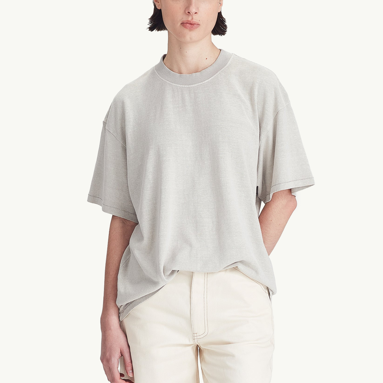 Women's Hemp Boy Tee - Vintage Stone