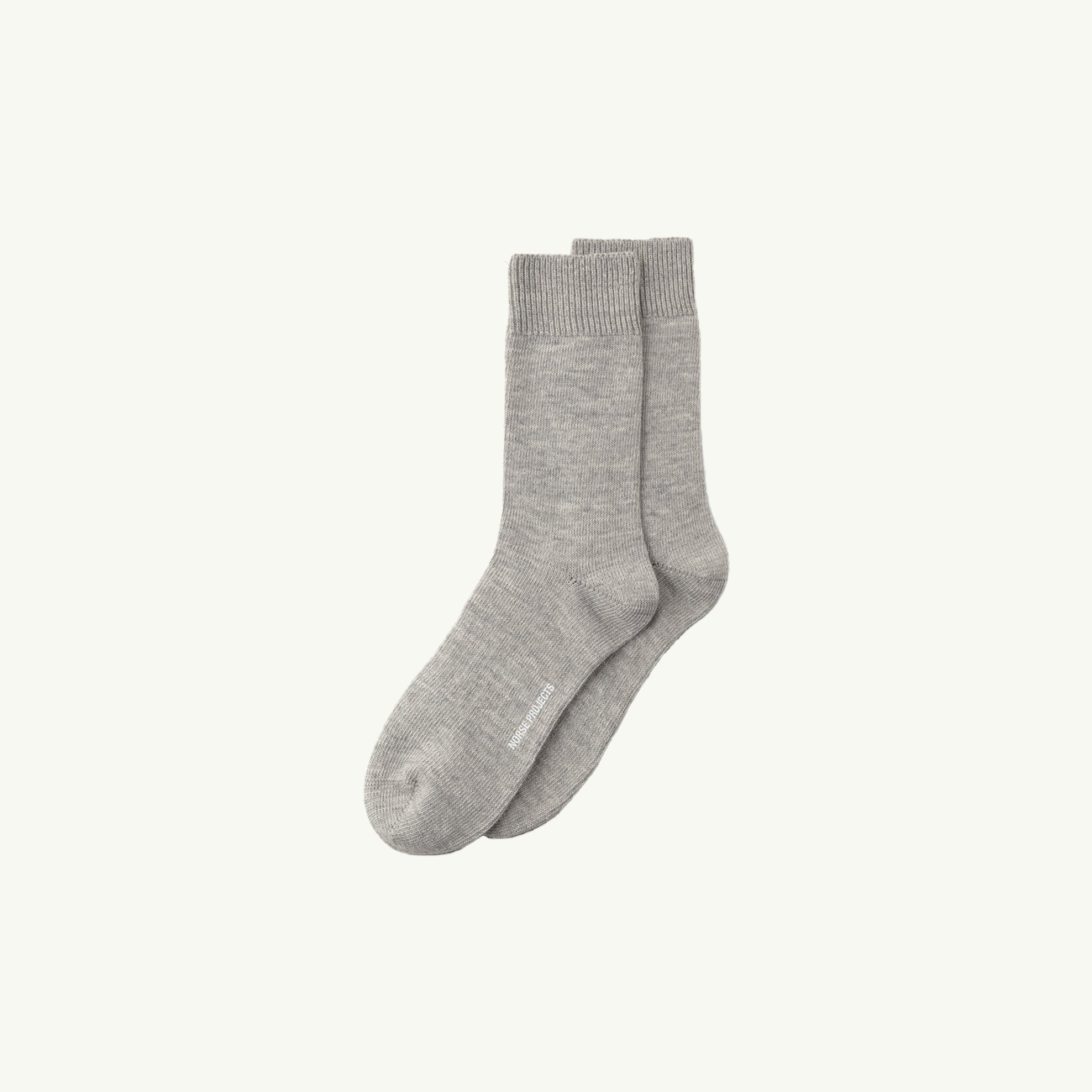Bykle Heavy Cotton Twist Sock - Light Grey Melange