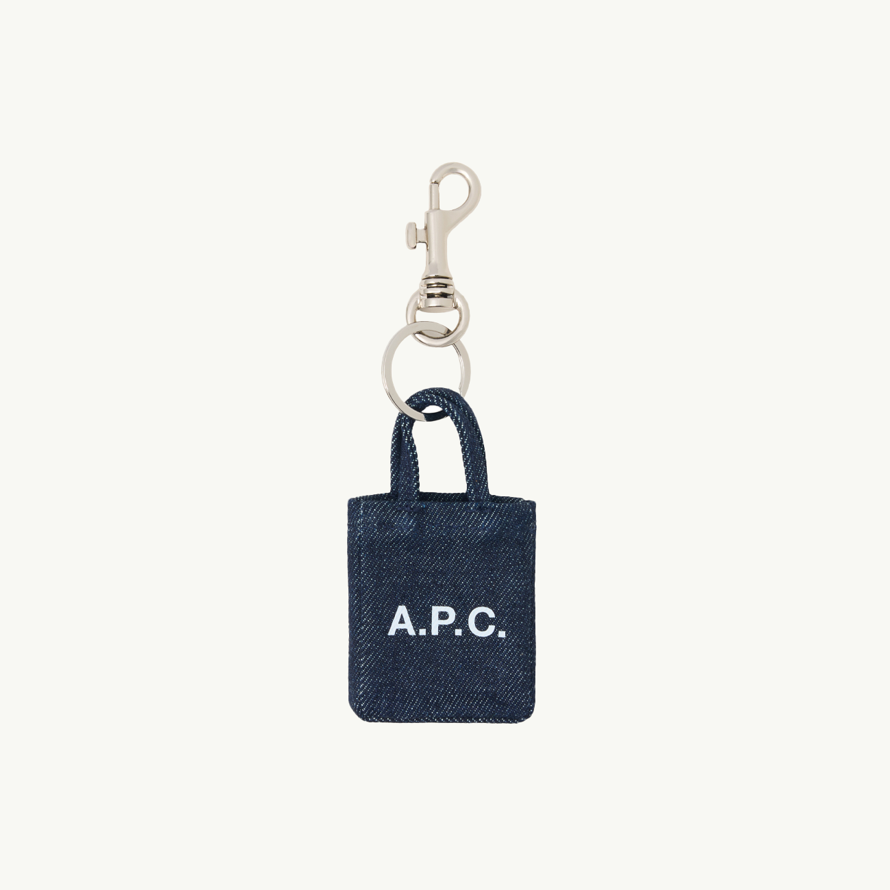 Tote Lou Denim Key Ring - Indigo