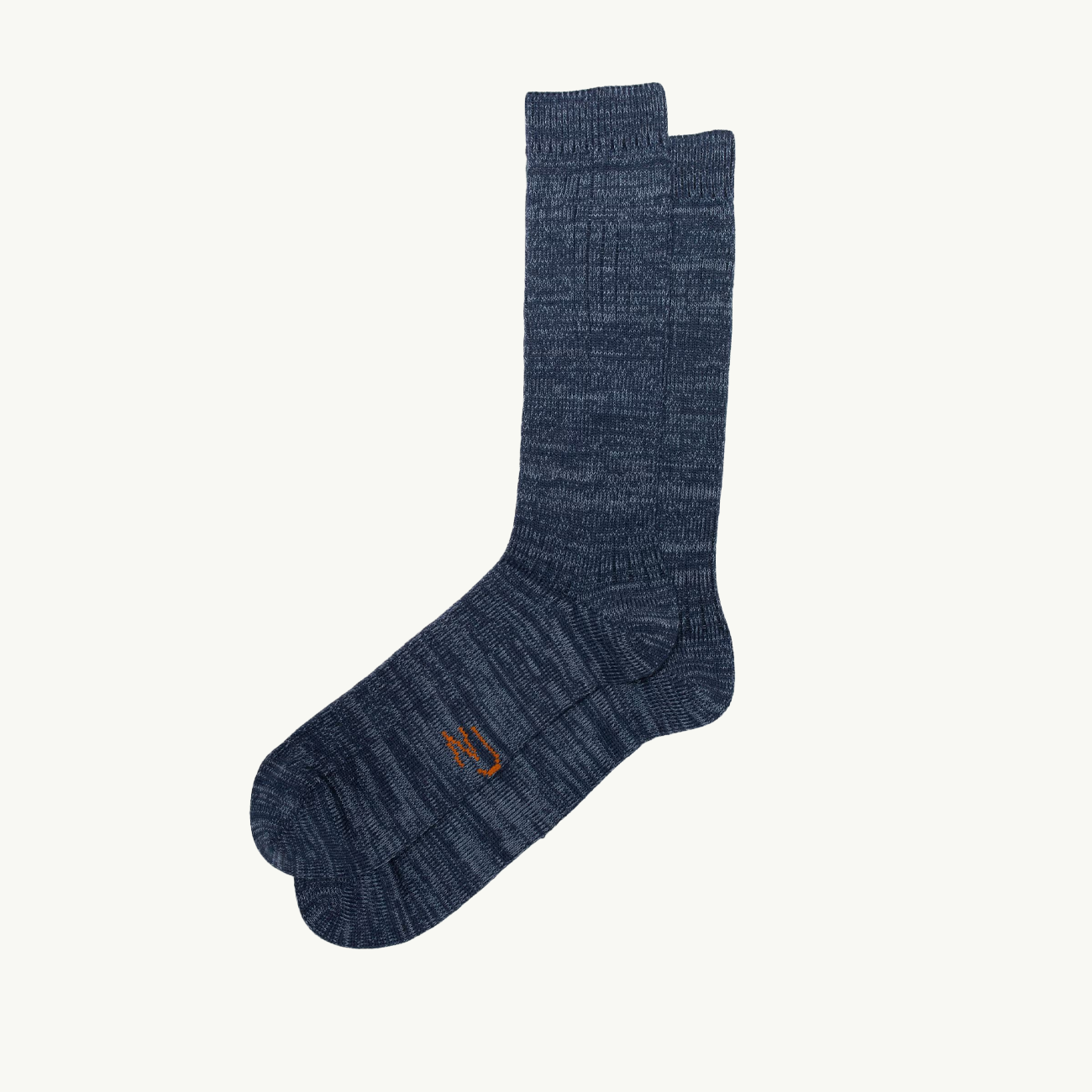 Rasmusson Mens Rib Sock - Dark Blue