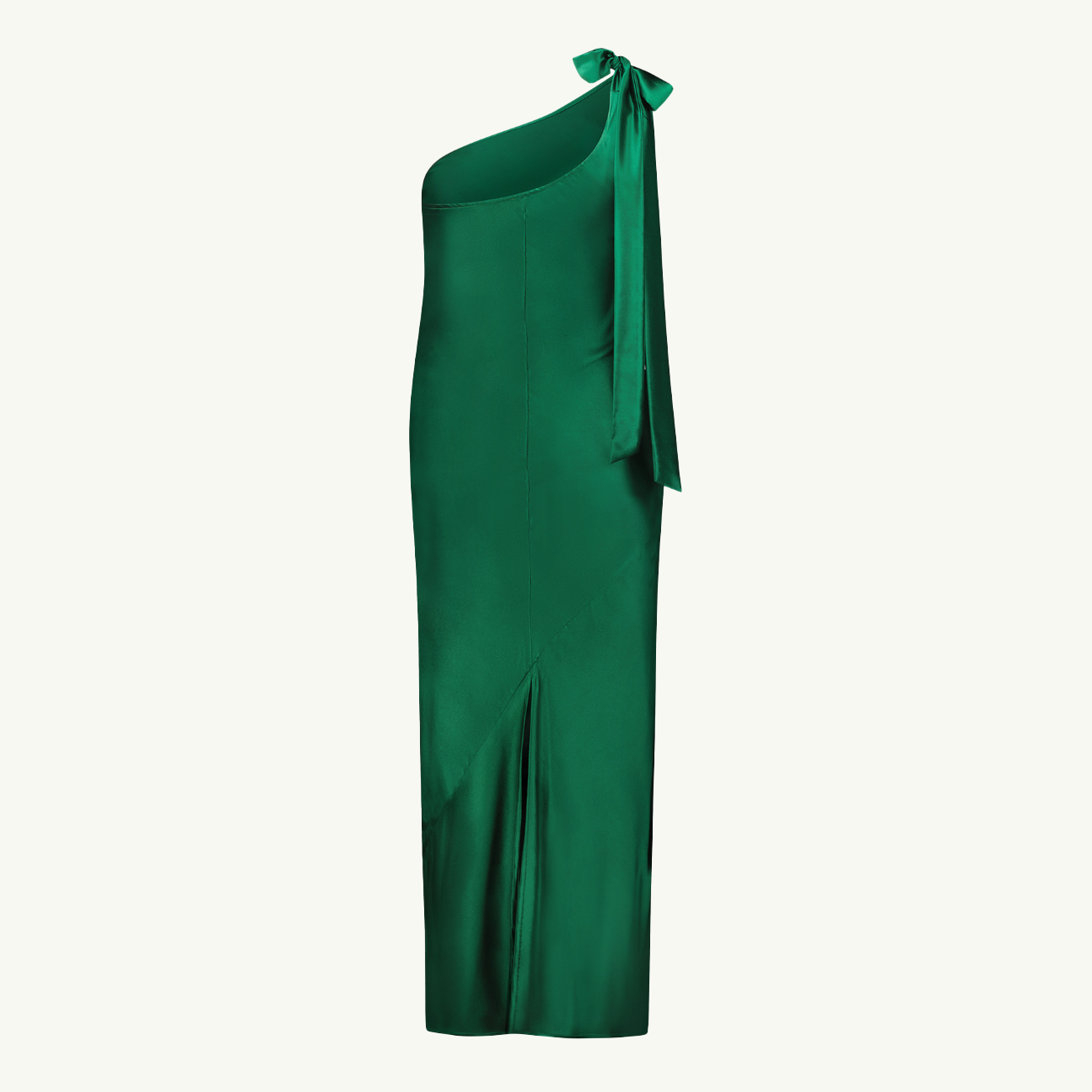 One Shoulder Wilmer Dress - Emerald Green