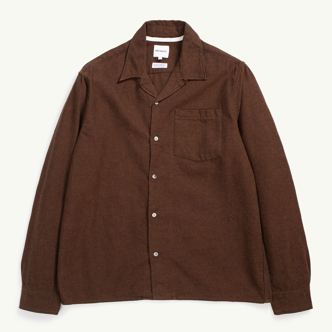 Carsten Organic Shirt LS - Rust Brown