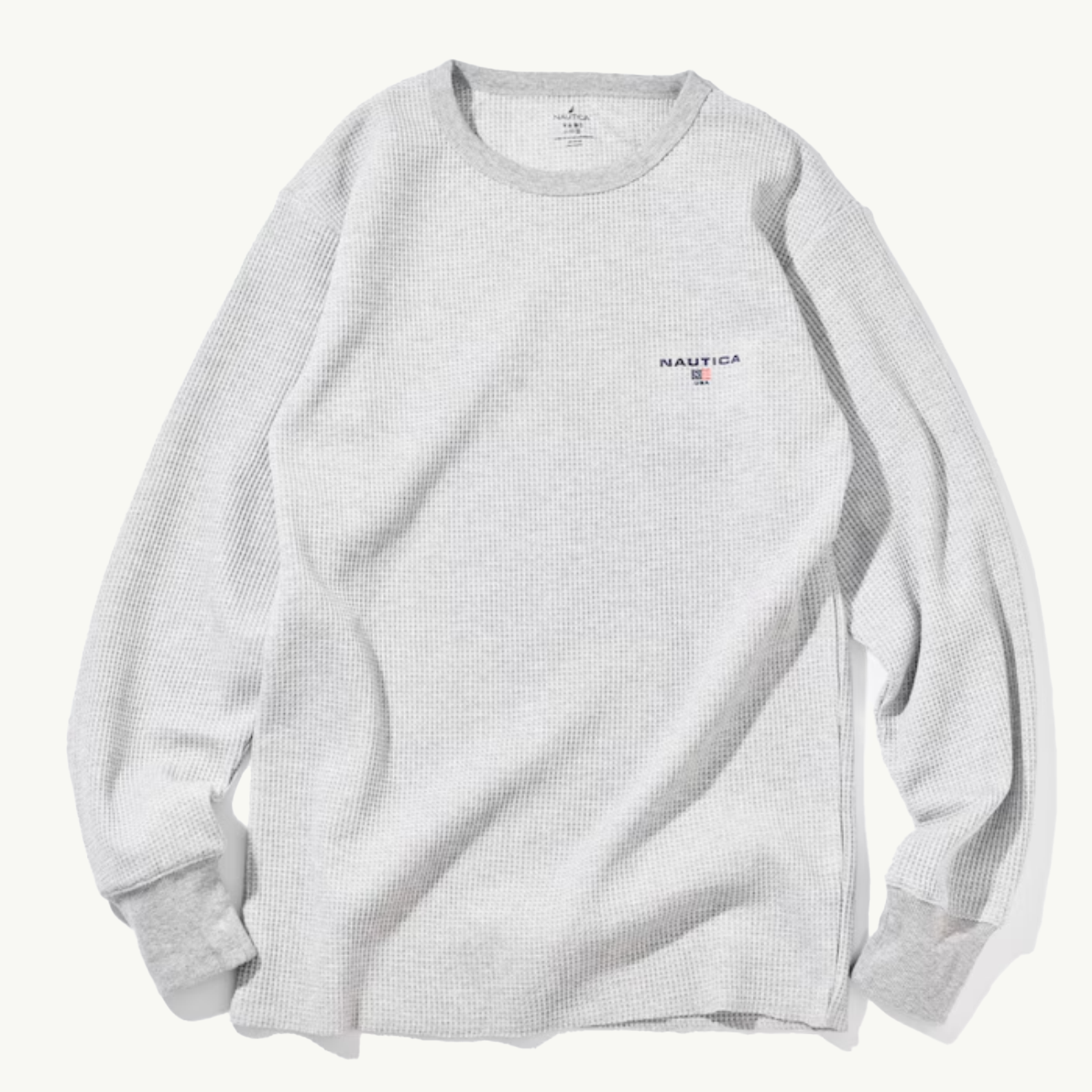 Waffle Long Sleeve Tee - Grey