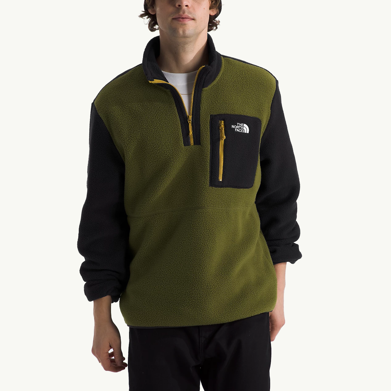 Yumiori 1/4 Zip - Forest Olive/TNF Black/Amber Green