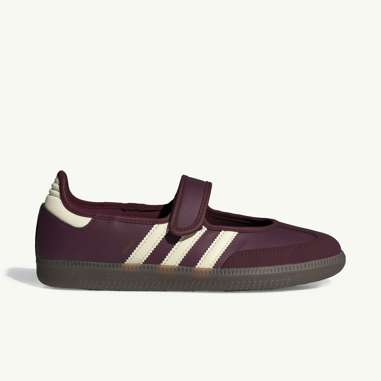 Women's Samba Jane - Maroon/Crew White/Gold Metallic