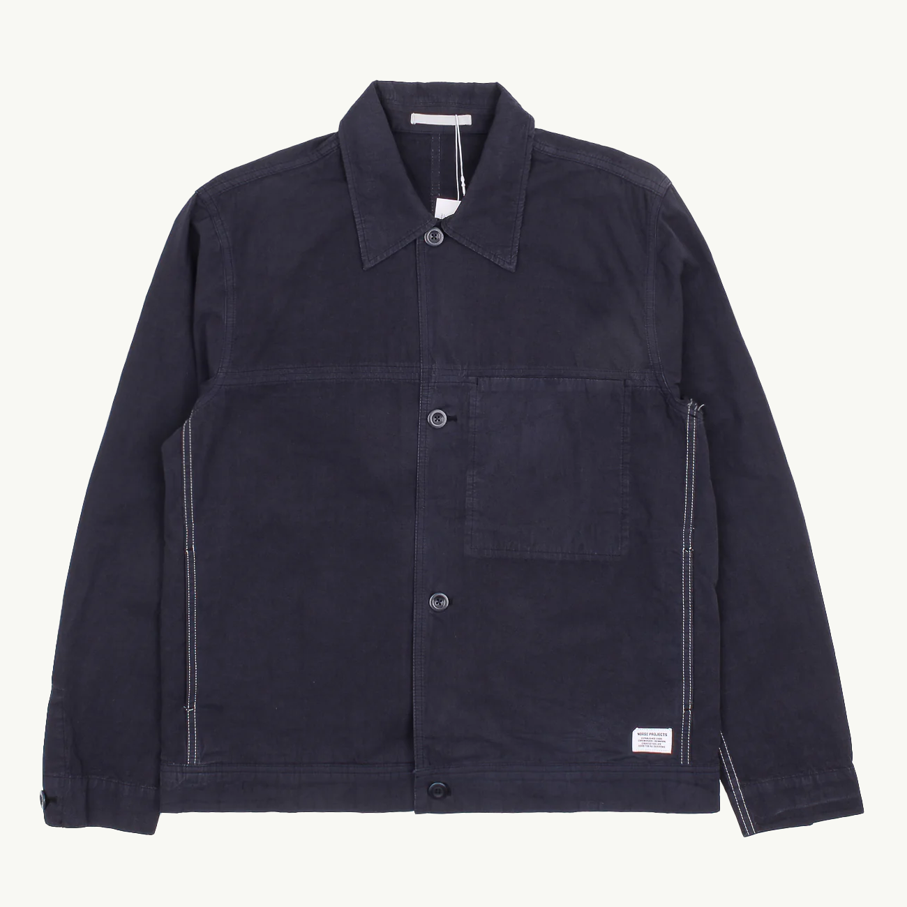 Arresskov Compact Cotton Overshirt - Dark Navy