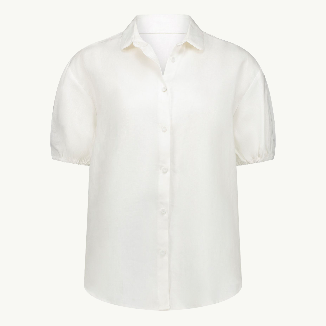 Mellow Puff Shirt - White Linen