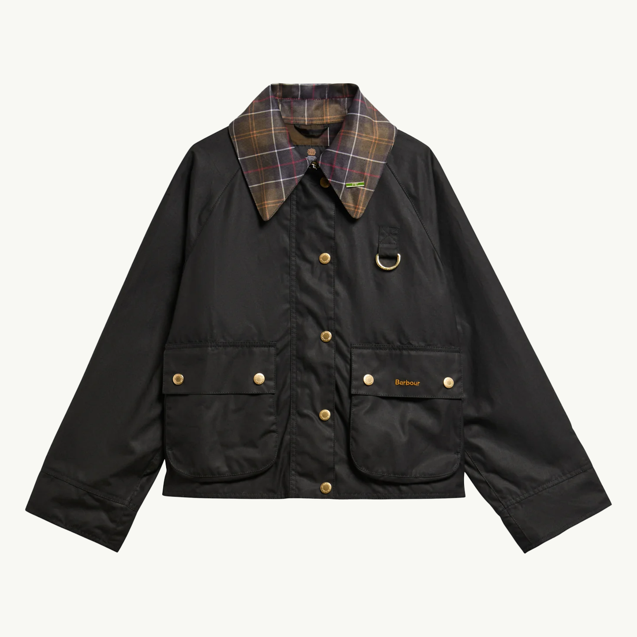 Icons Tartan Collar Spey Wax Jacket - Black/Classic
