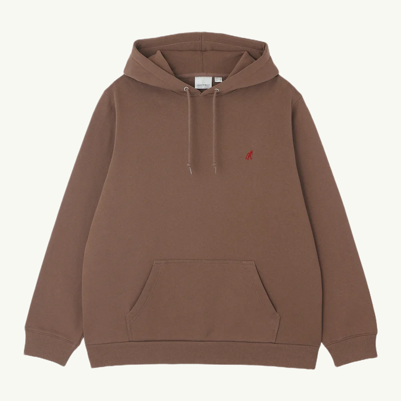 One Point Hooded Sweatshirt - Brown