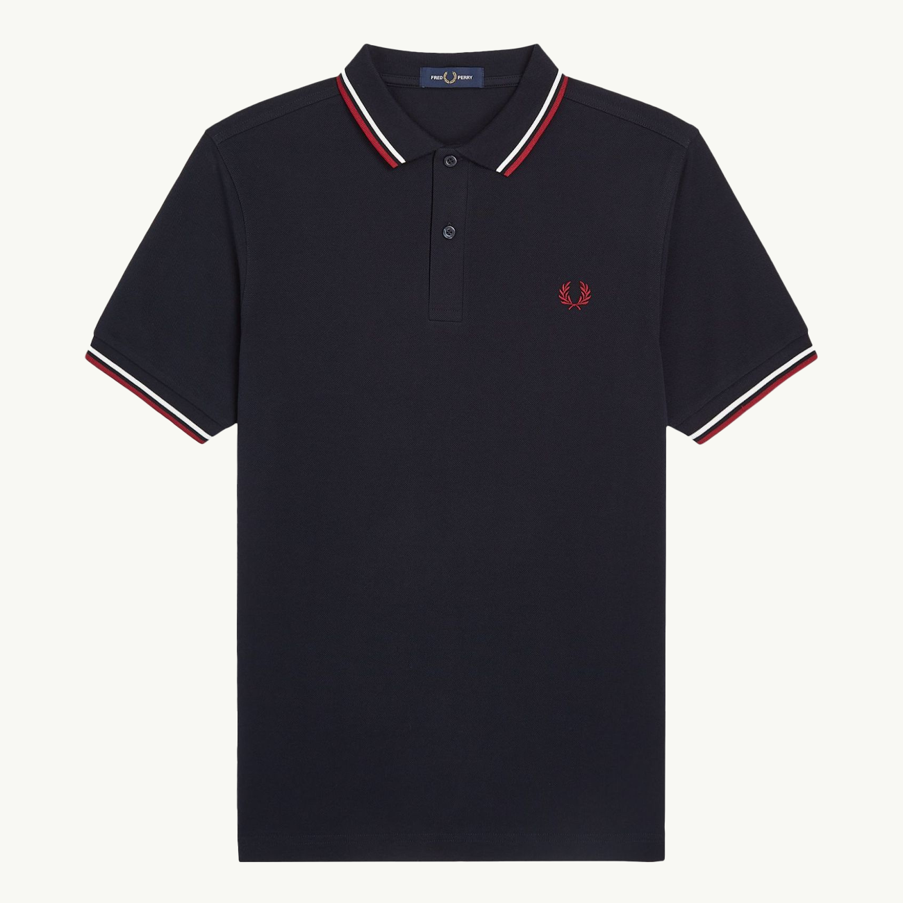 Twin Tipped Shirt - Navy/Snow White/Burnt Red