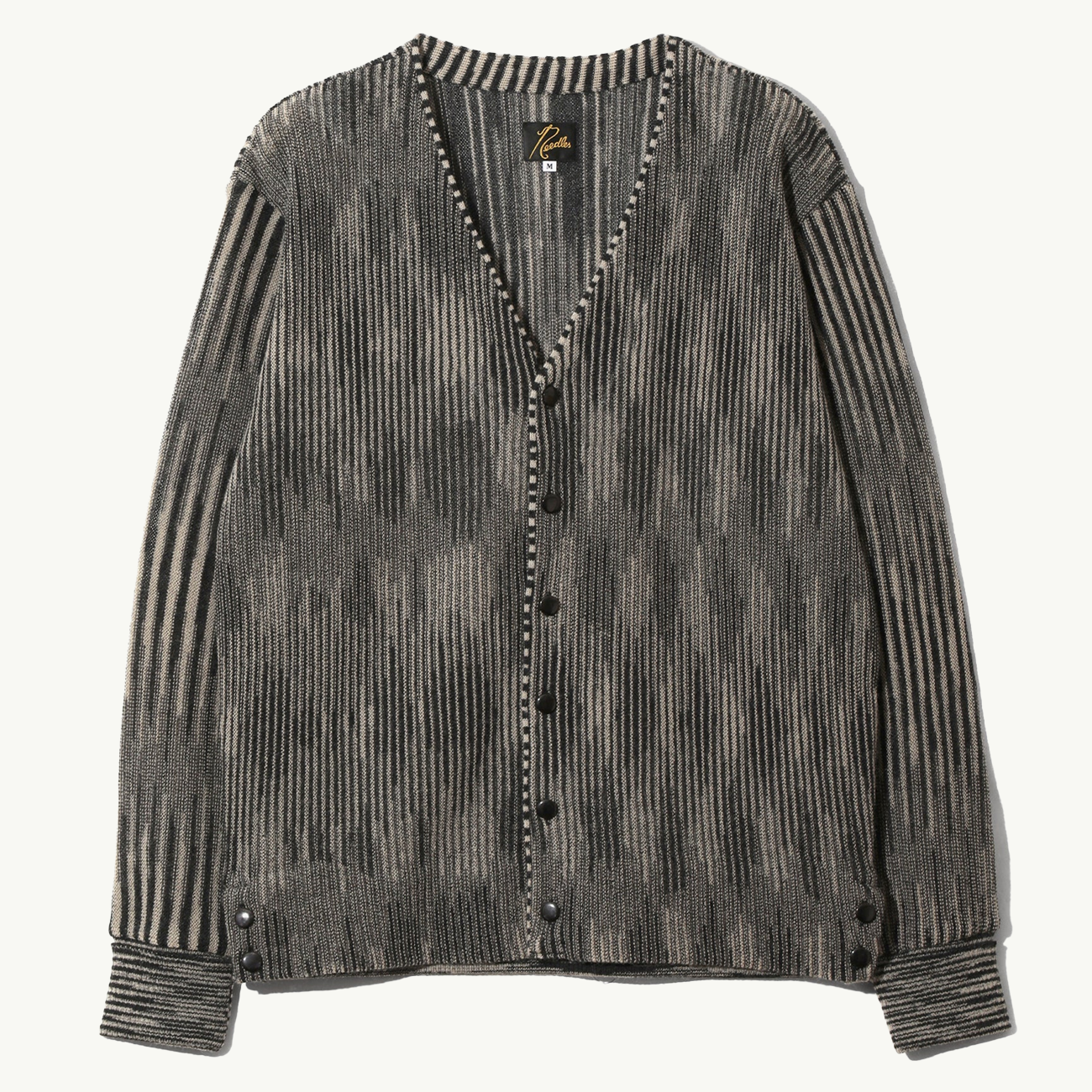 Knit Cardigan Crepe Weave - Black