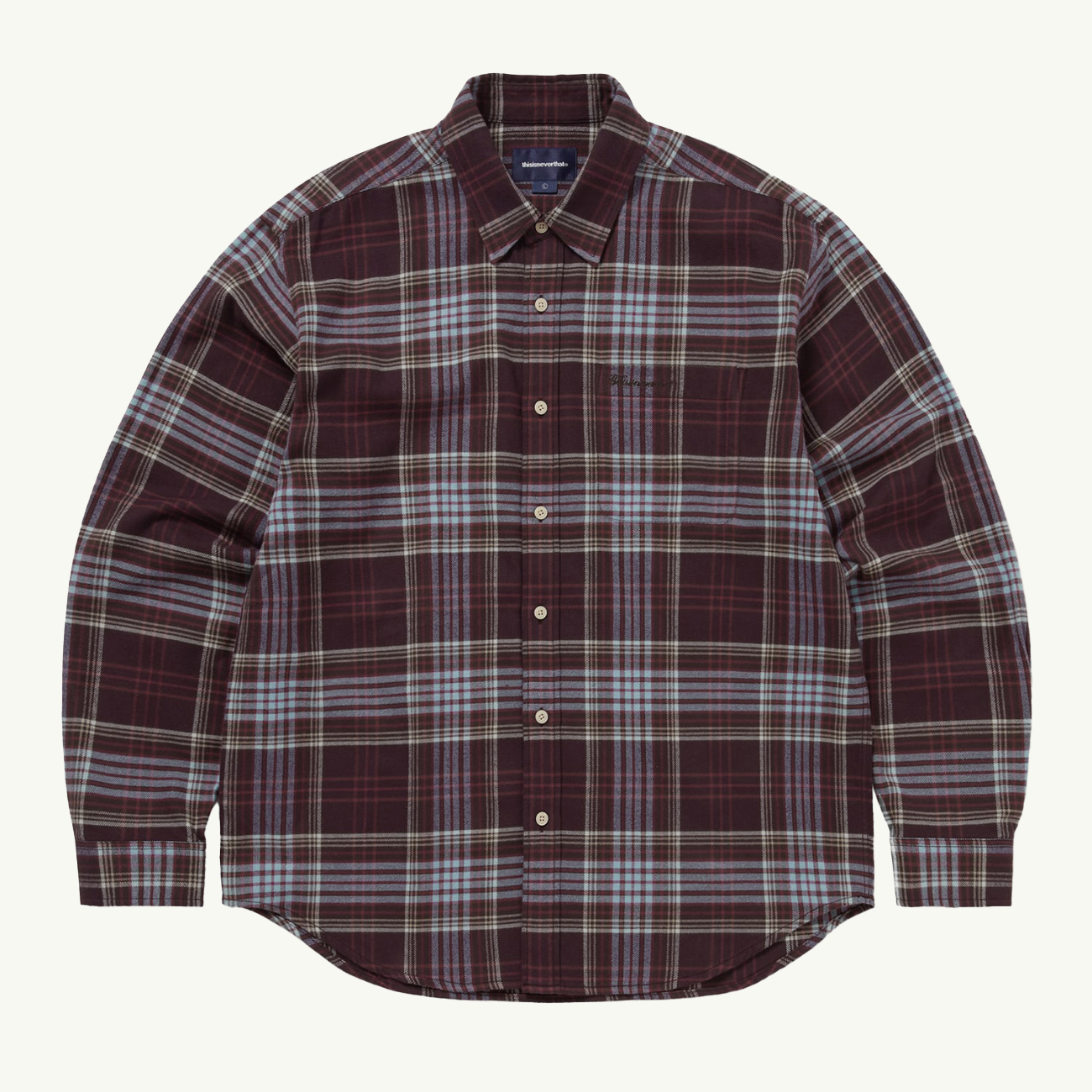 Flannel Check Shirt - Burgundy