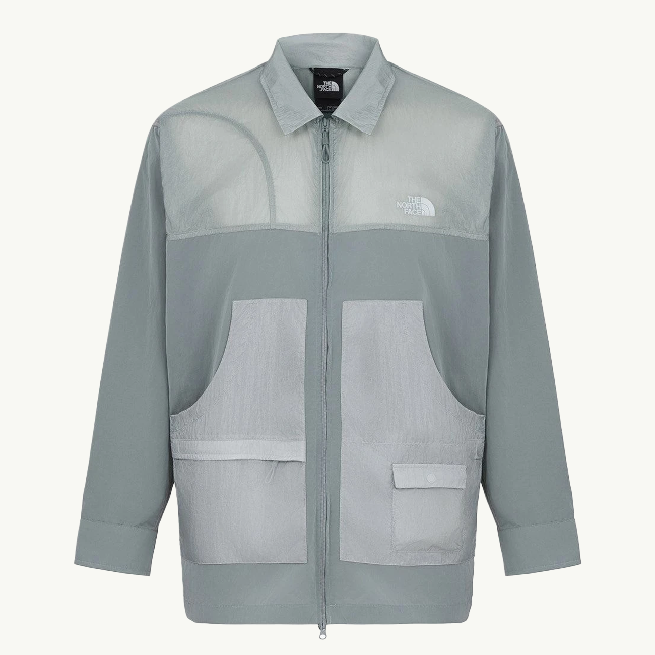 Metallic Dome Pocket LS Shirt - Monument Grey/High Rise Grey