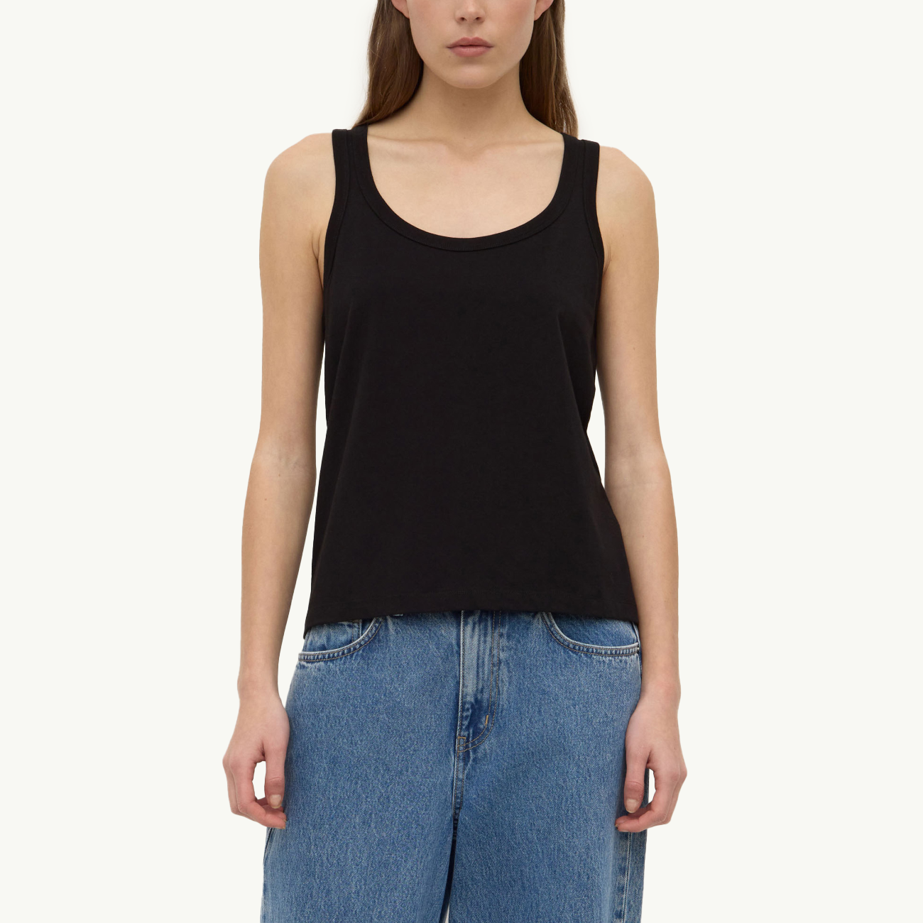 Adria Jersey Tank - Black