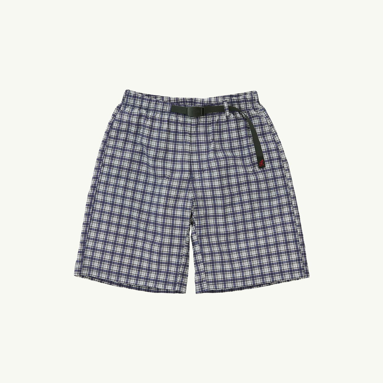 Checkered Shell Short - Navy Check