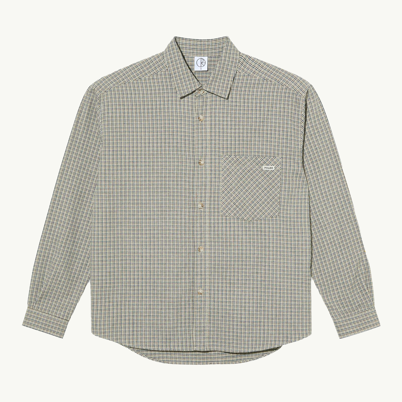 Mitchell LS Shirt - Creme Check