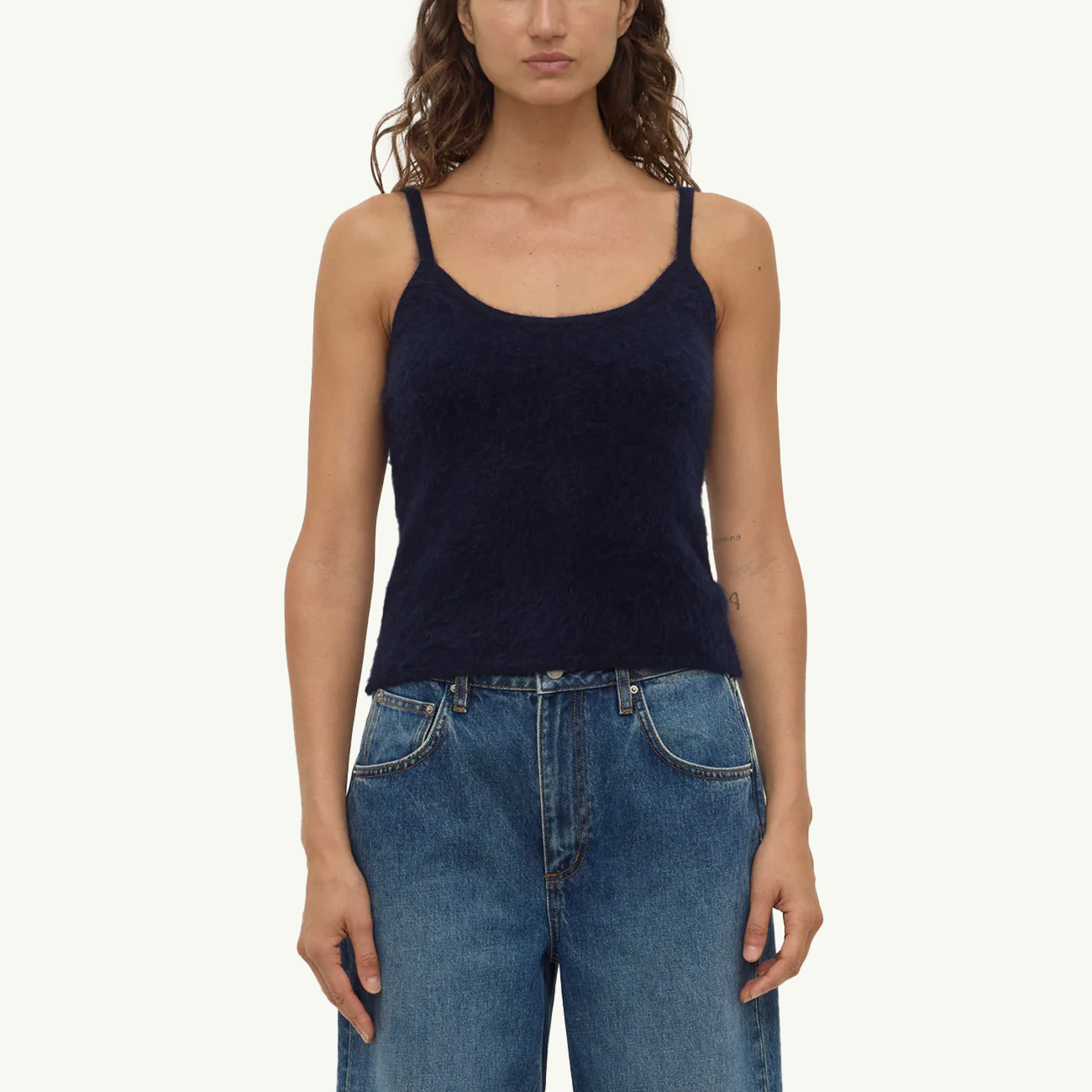 Carina Wool Tank - True Navy