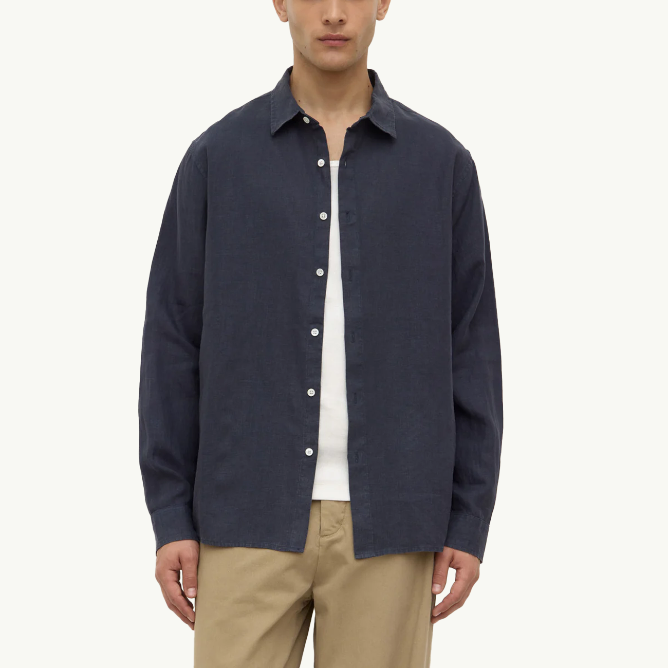 Everyday Linen LS Shirt - True Navy