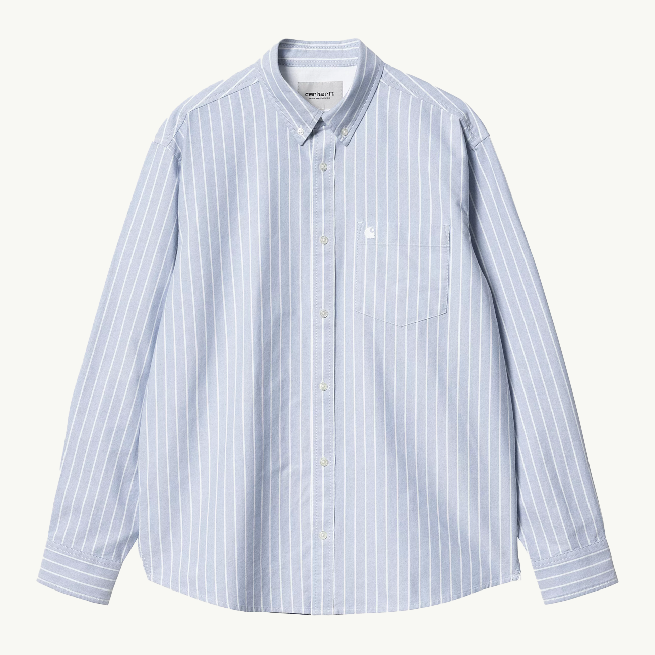 LS Dowlen Shirt - Dowlen Stripe/Bleach/White