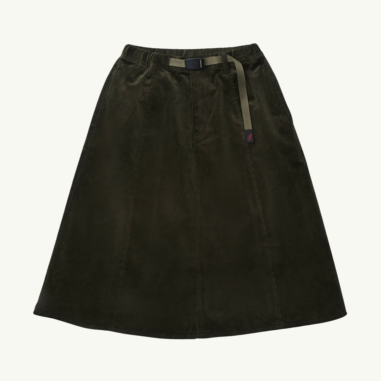 Women's Paneled Midi skirt - Olive Green