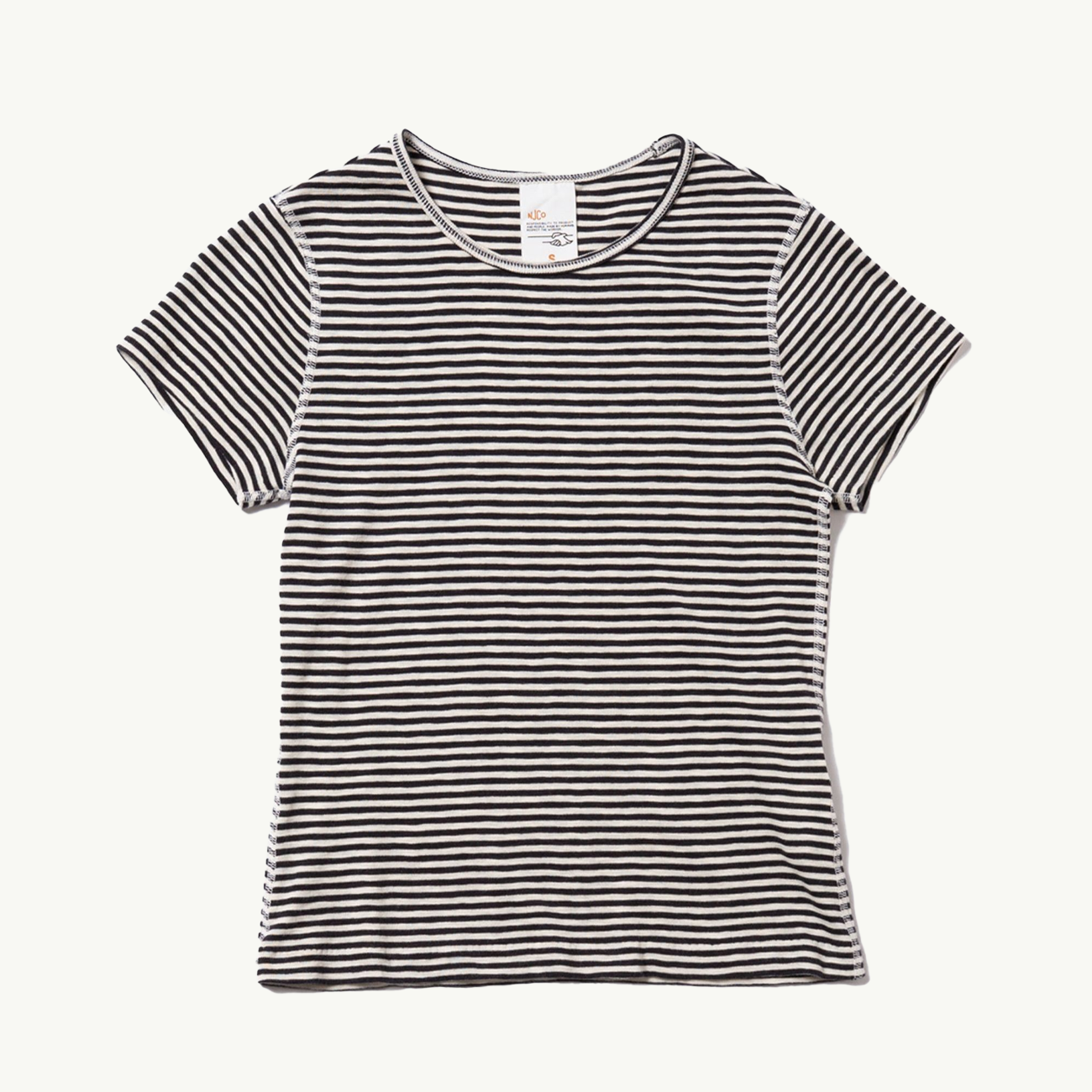 Eve Striped Slub T-Shirt - Ecru