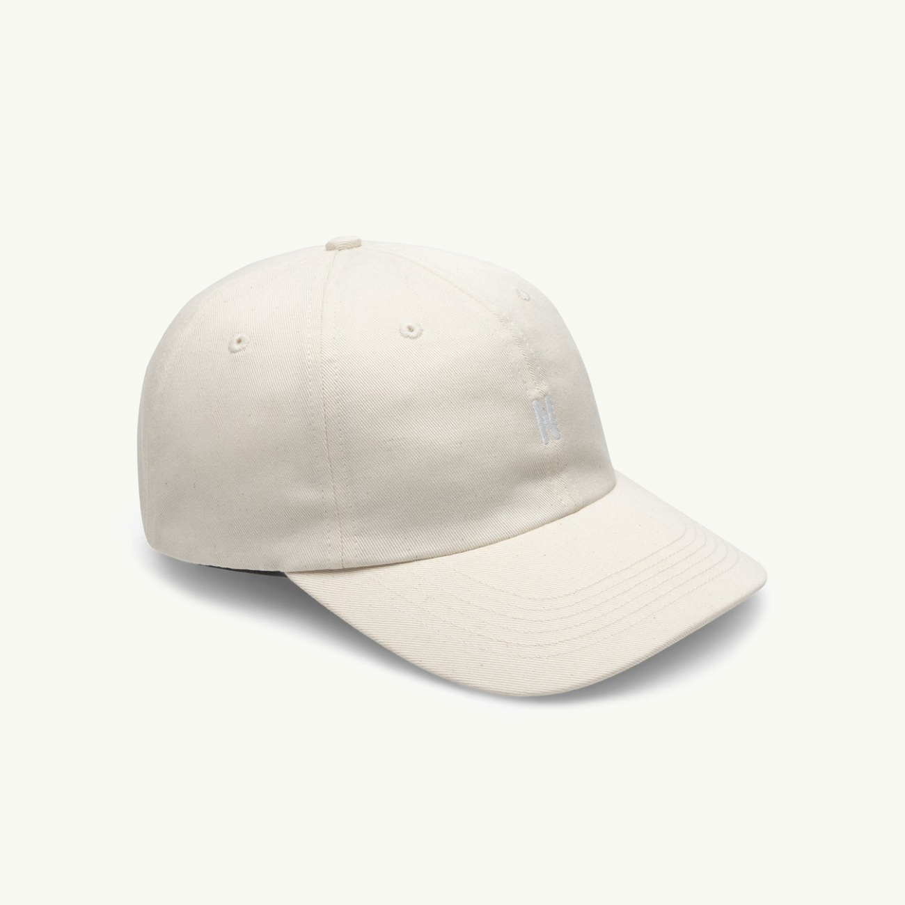 Twill Sports Cap - Marble White