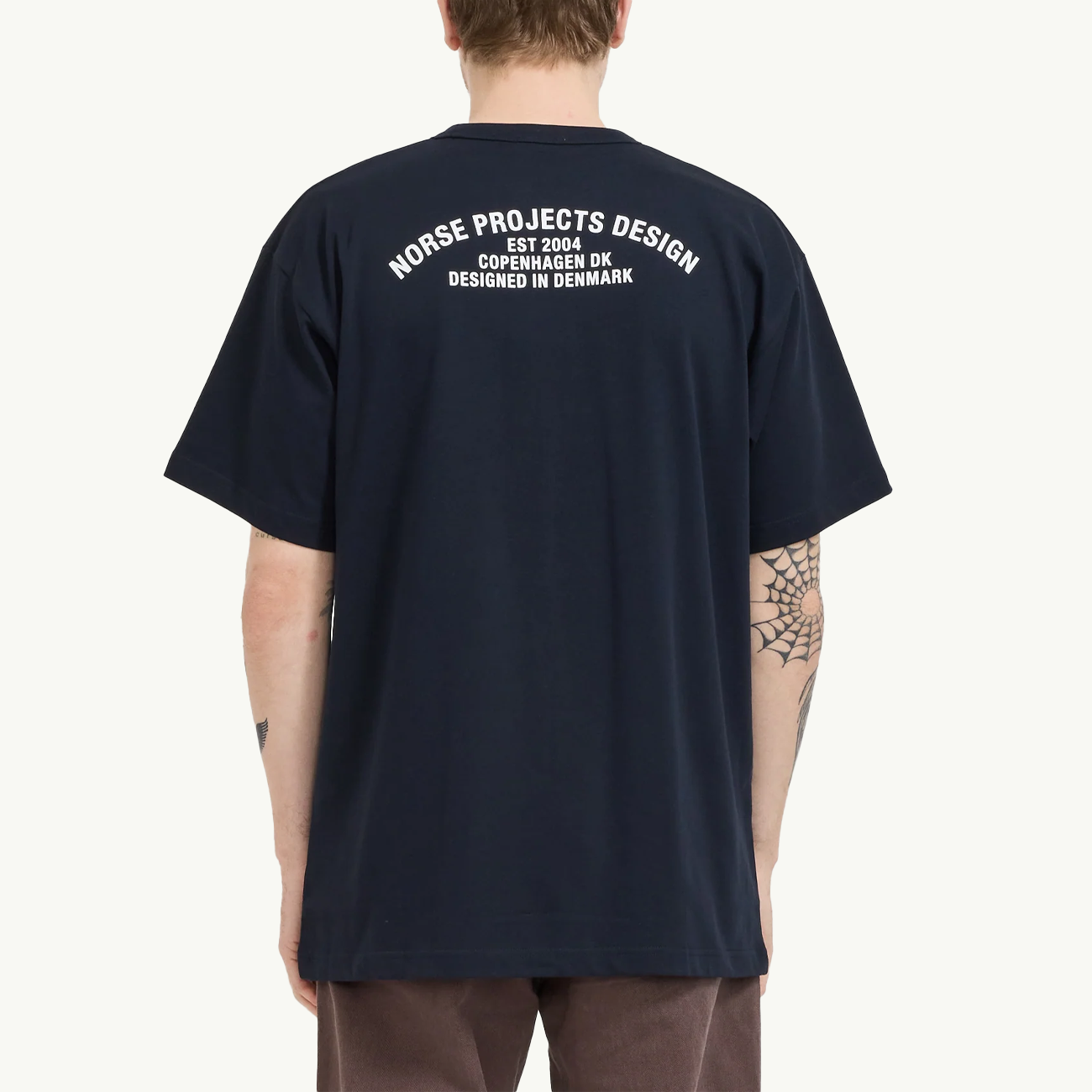 Simon Organic Arch Print T-Shirt - Dark Navy