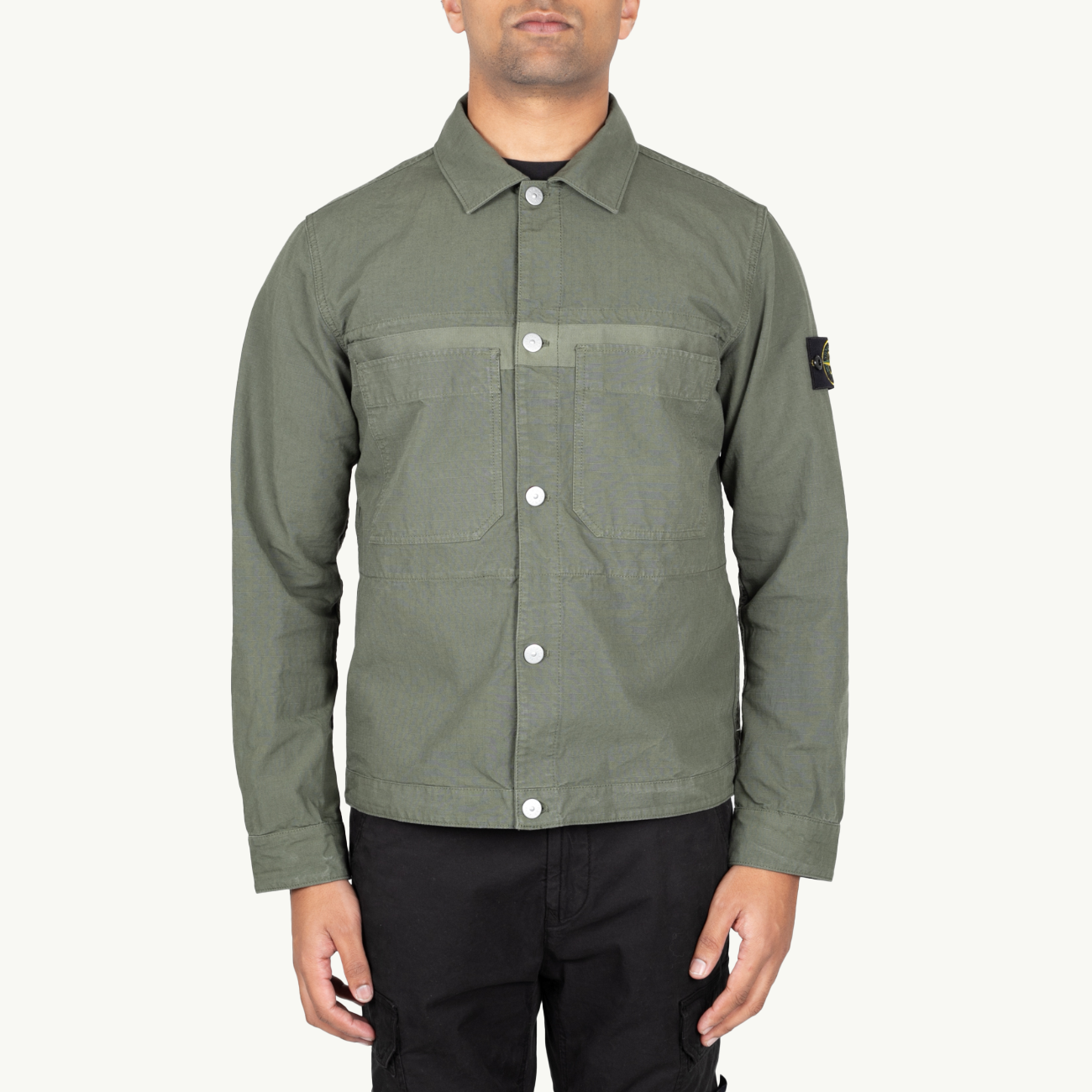 Overshirt Patch Button Up Double Pocket - Musk 5981