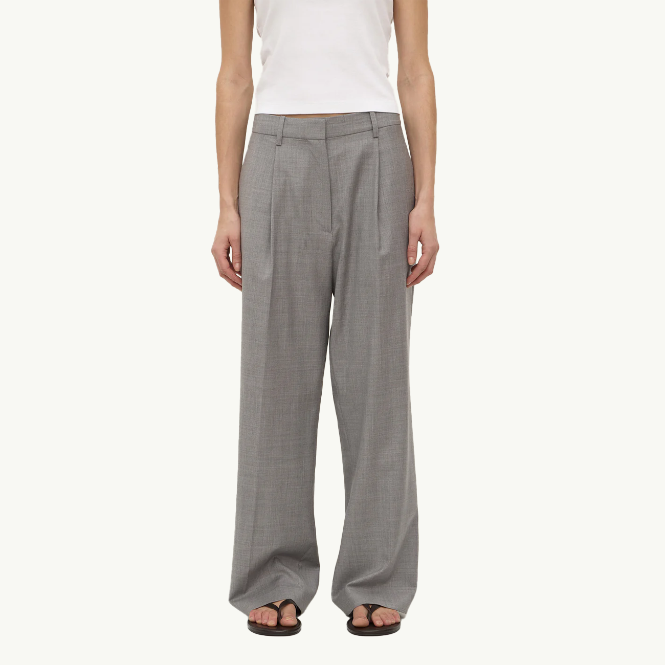 Jaina Suit Pant - Grey Marle