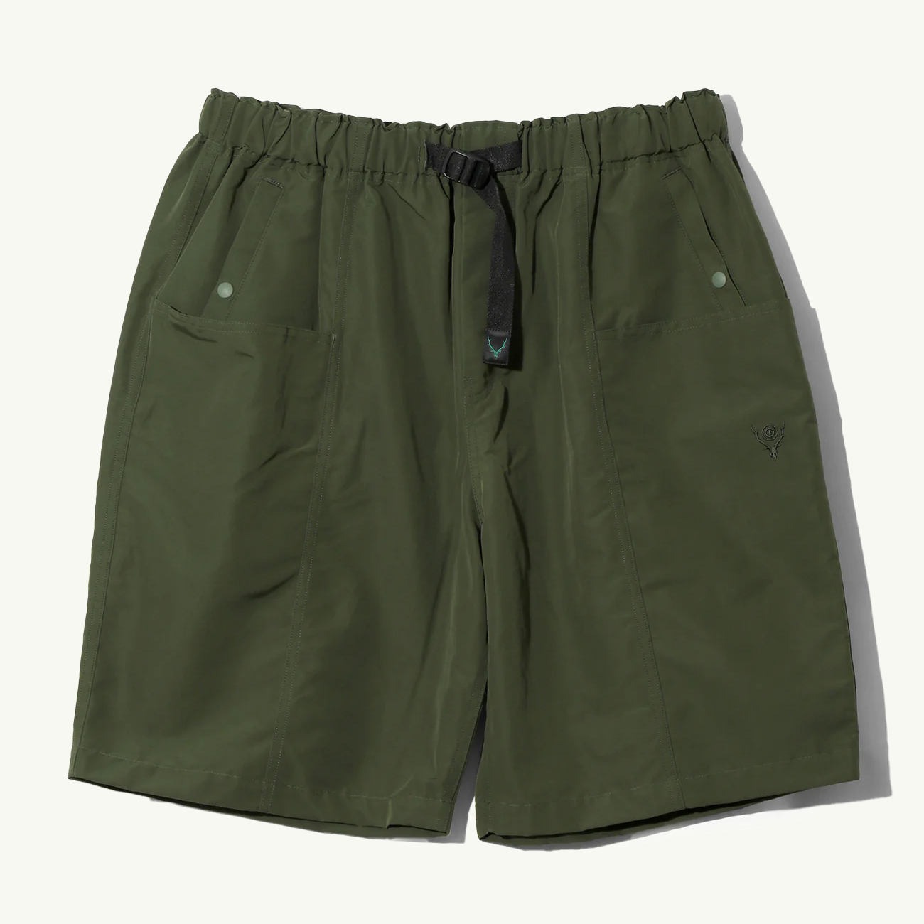 Belted C.S. Grosgrain Short - Olive
