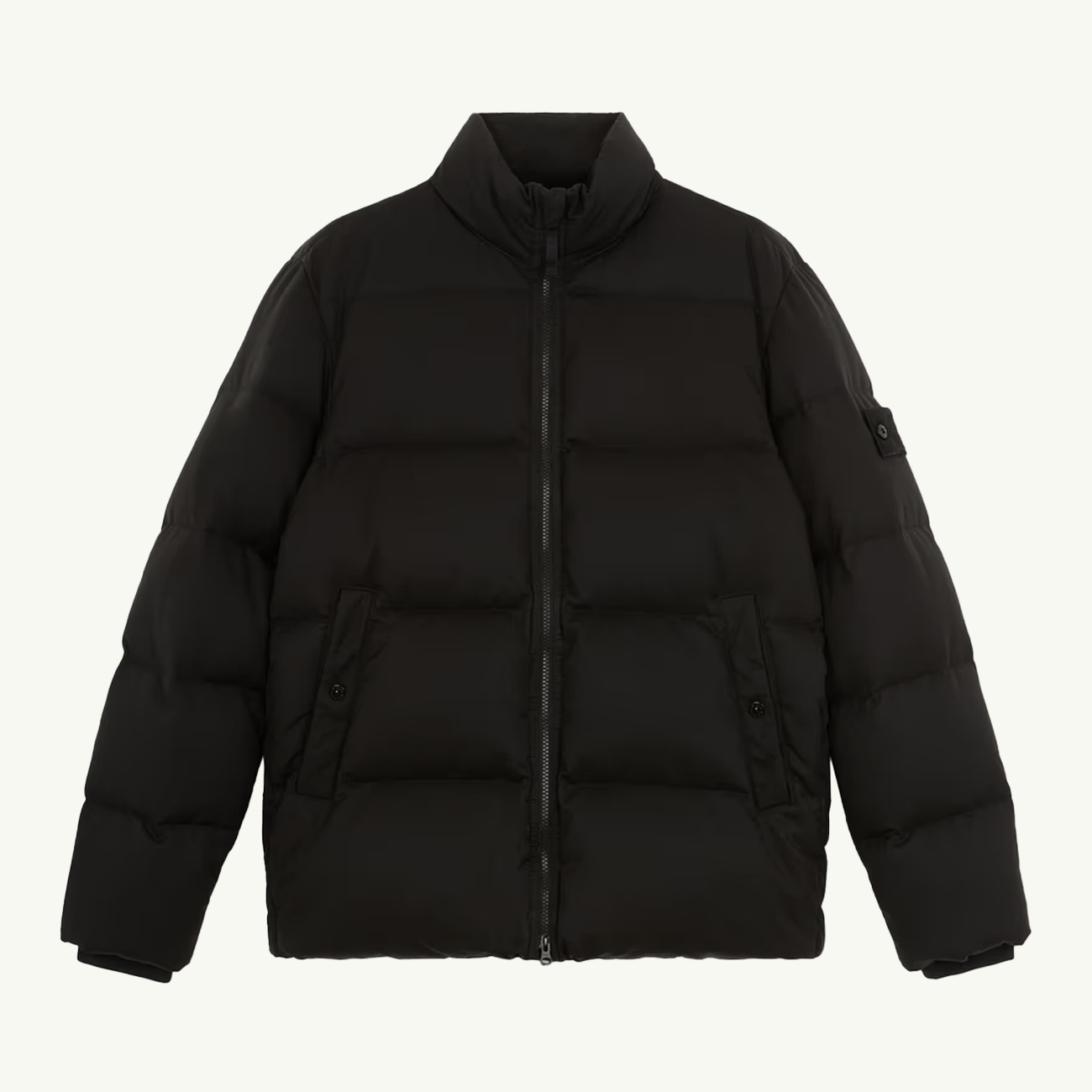 Jacket Wool Twill Down Puffer Ghost Patch - Black 2981