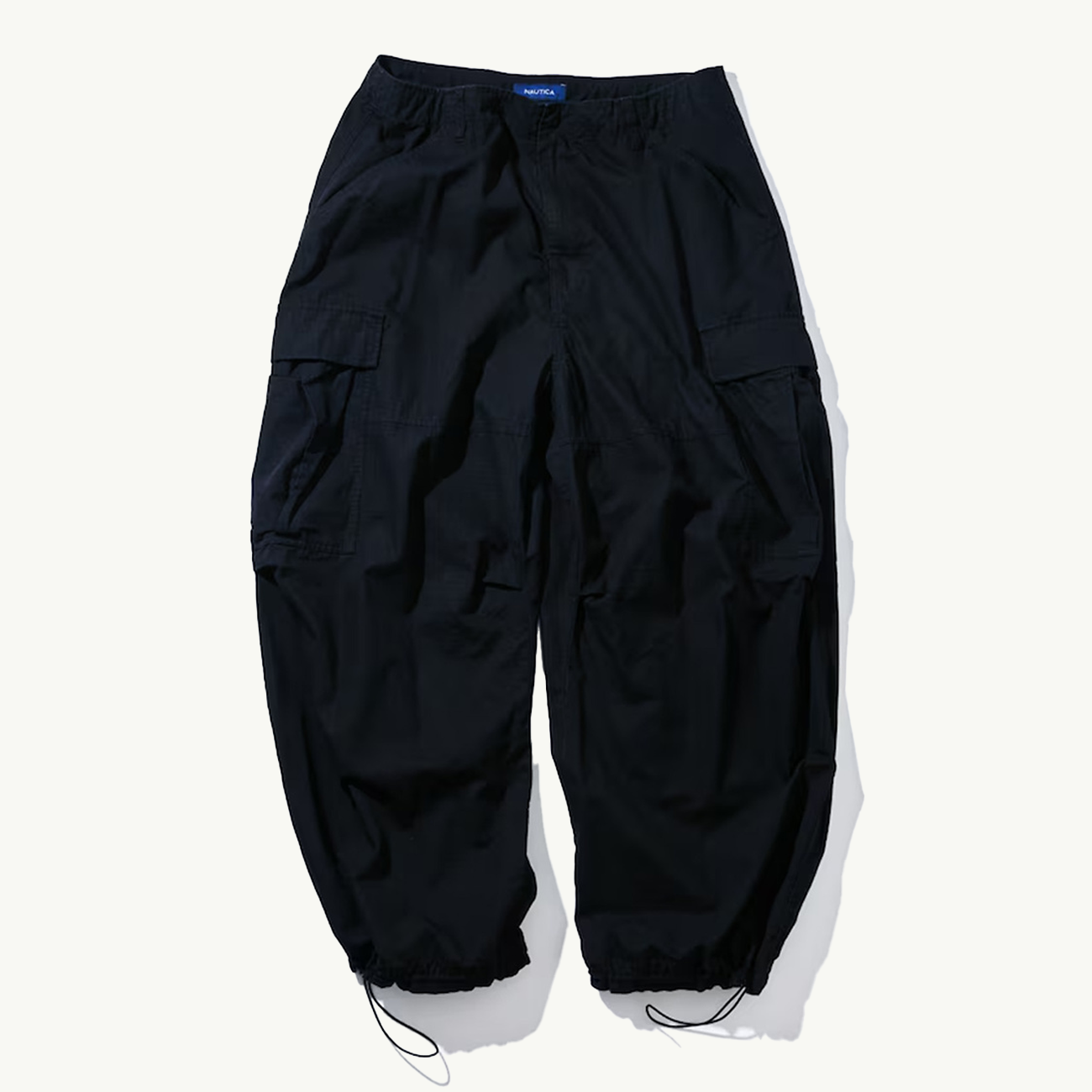 Super Wide Curve Cargo Pants - Black