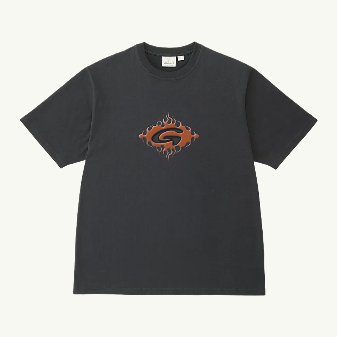 Flames Tee - Vintage Black