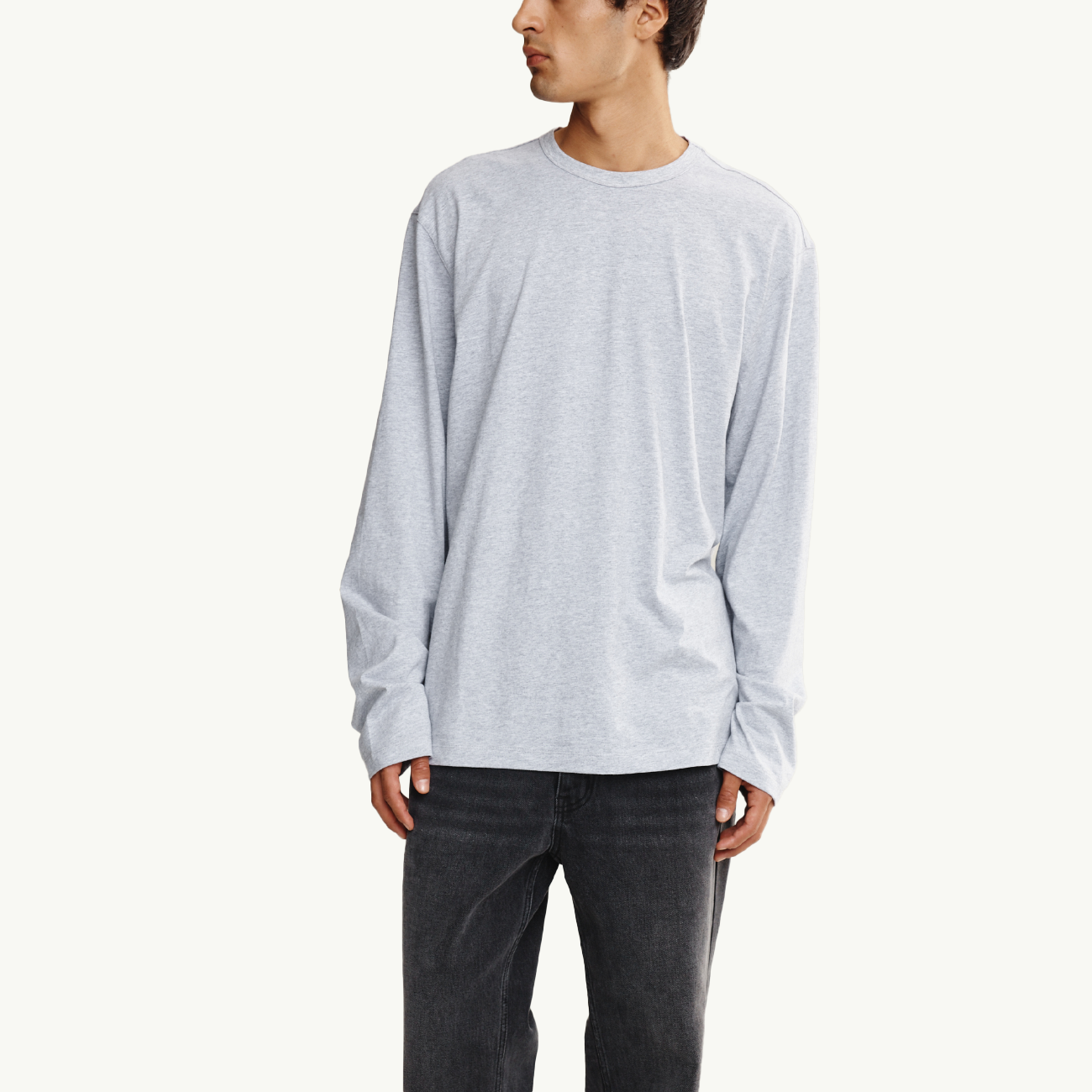 Kosta Long Sleeve Tee - Grey Marle