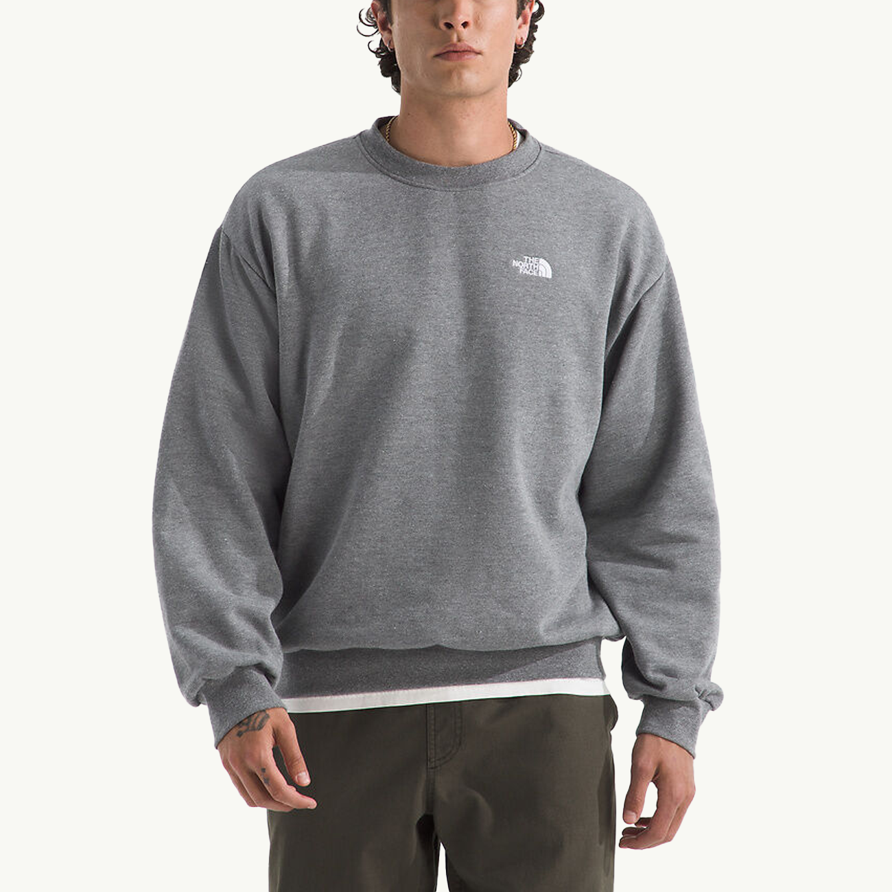 Evolution Simple Dome Oversized Crew - Mid Grey Heather