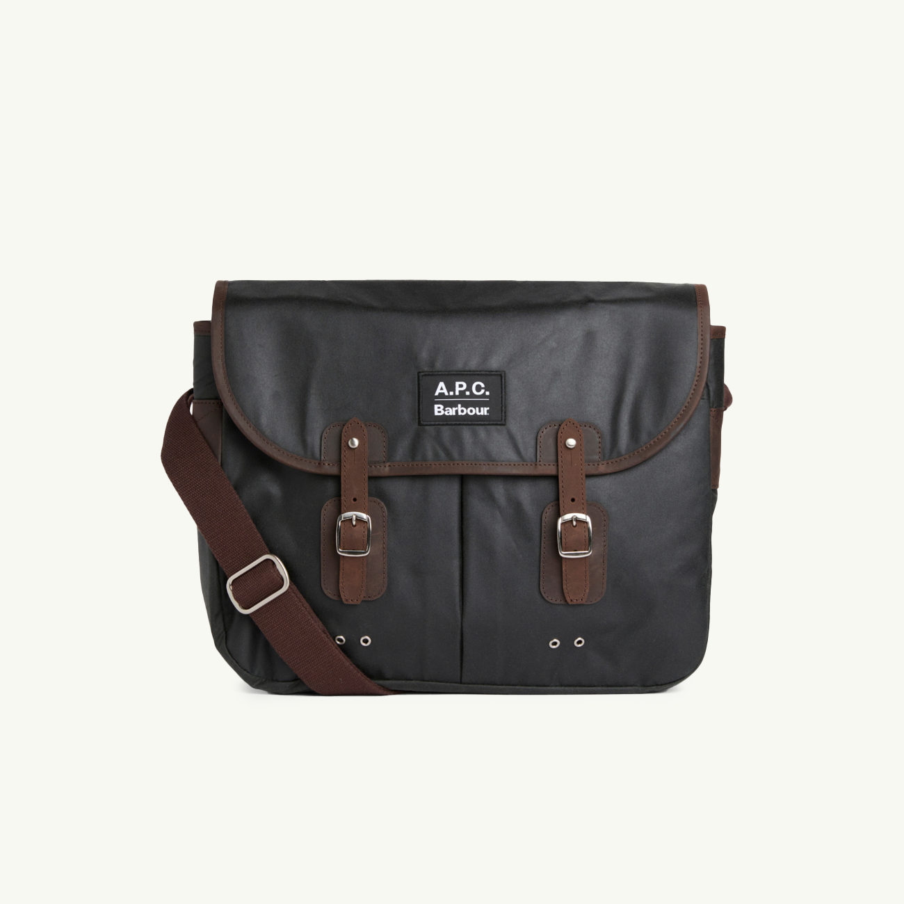 Barbour x A.P.C. Wax Tarras Bag - Dark Sage