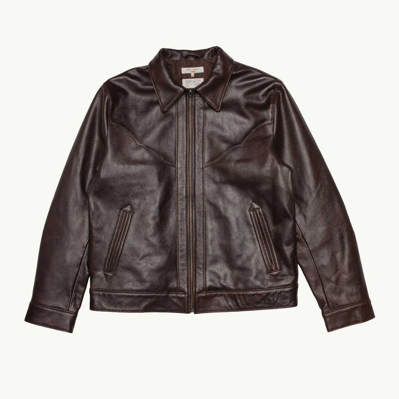 Joppe Western Leather Jacket - Brown
