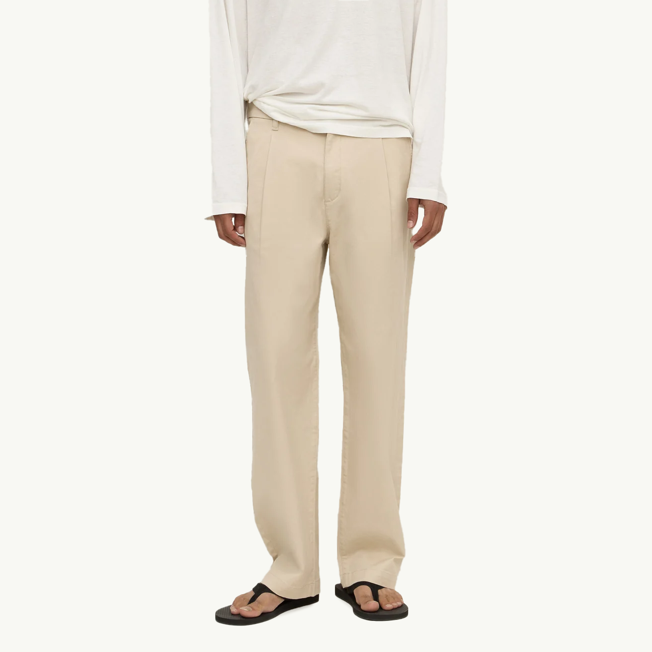 Jonah Pleated Chino - Pebble