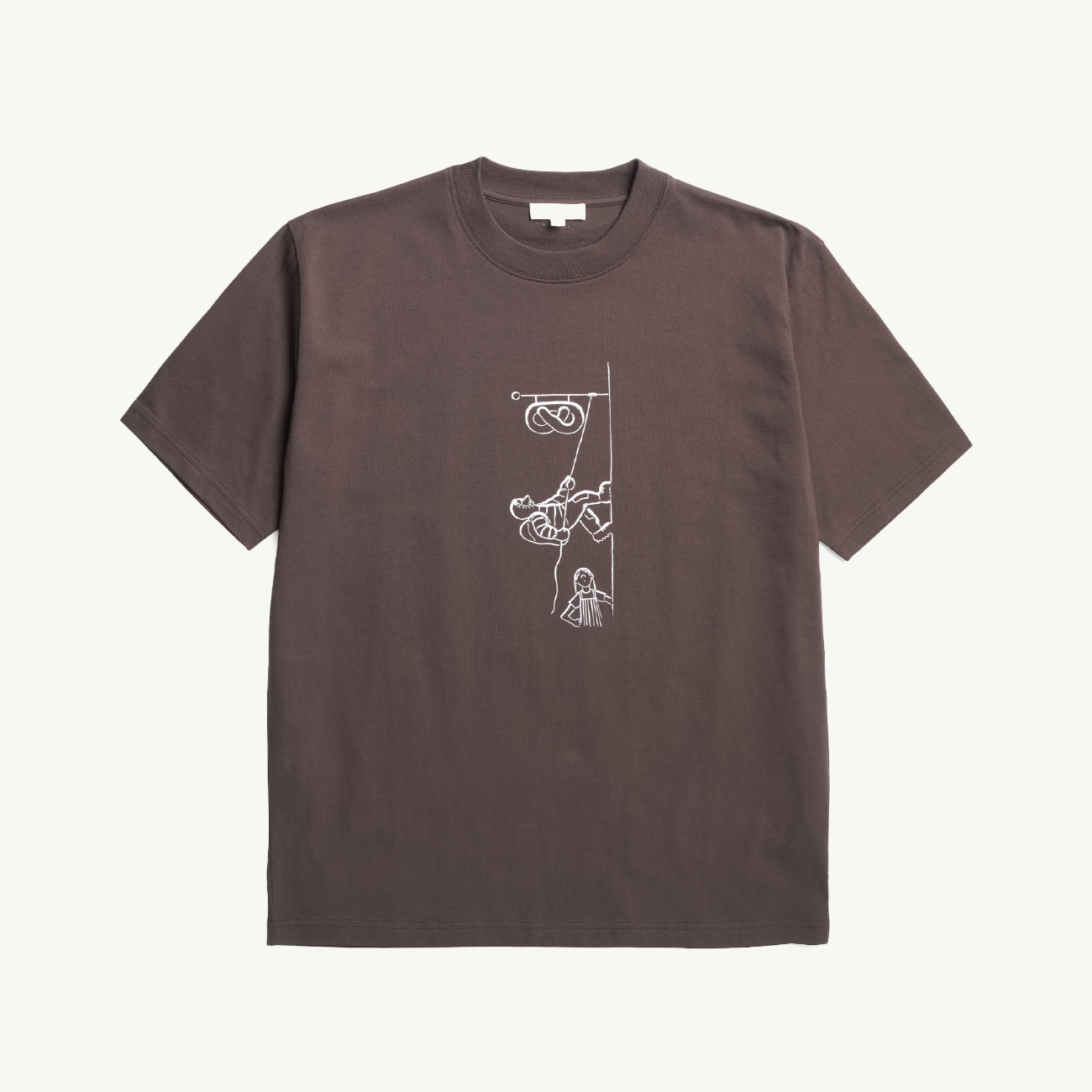 Norse x Daniel Frost Baker Ascent Print T-Shirt - Seal Brown