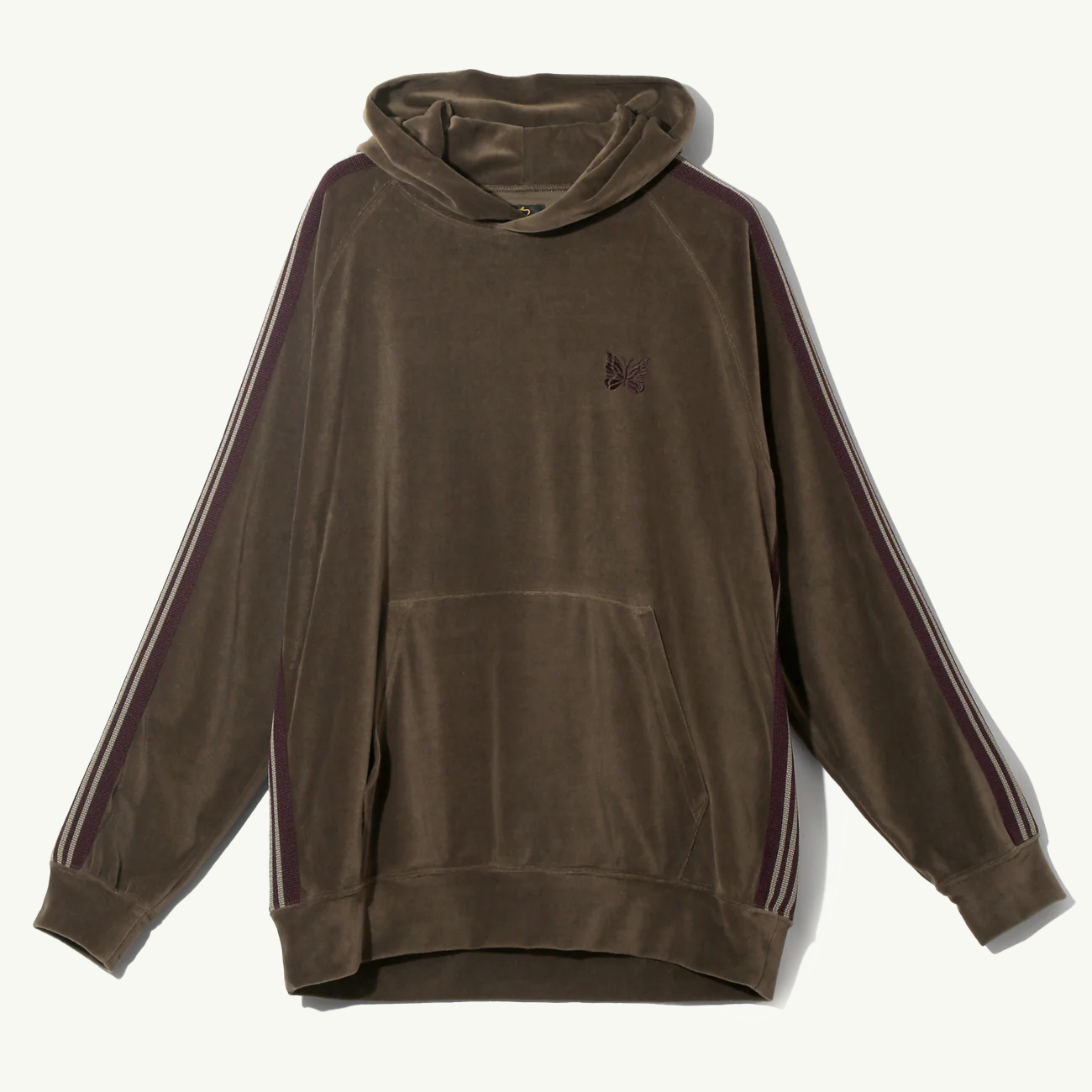 Women's Track Hoody C/PE Velour - Taupe