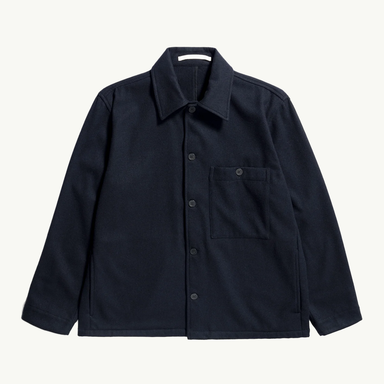 Folke Wool Overshirt - Dark Navy