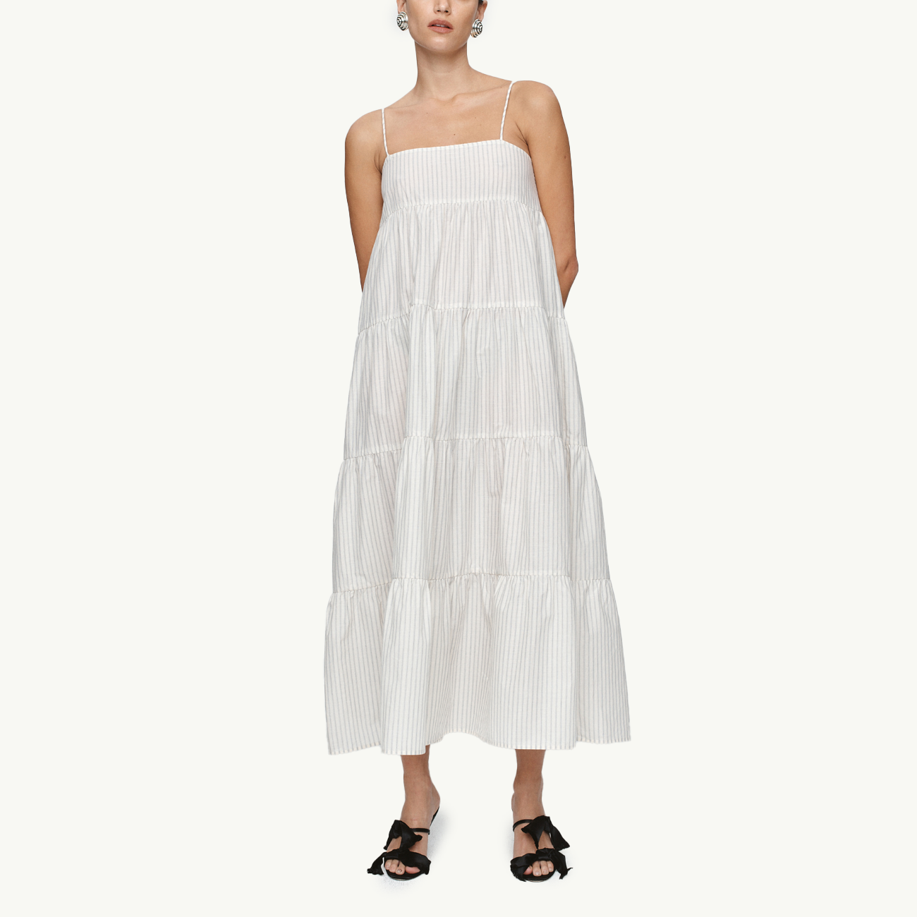 Ophelia Dress - Pinstripe