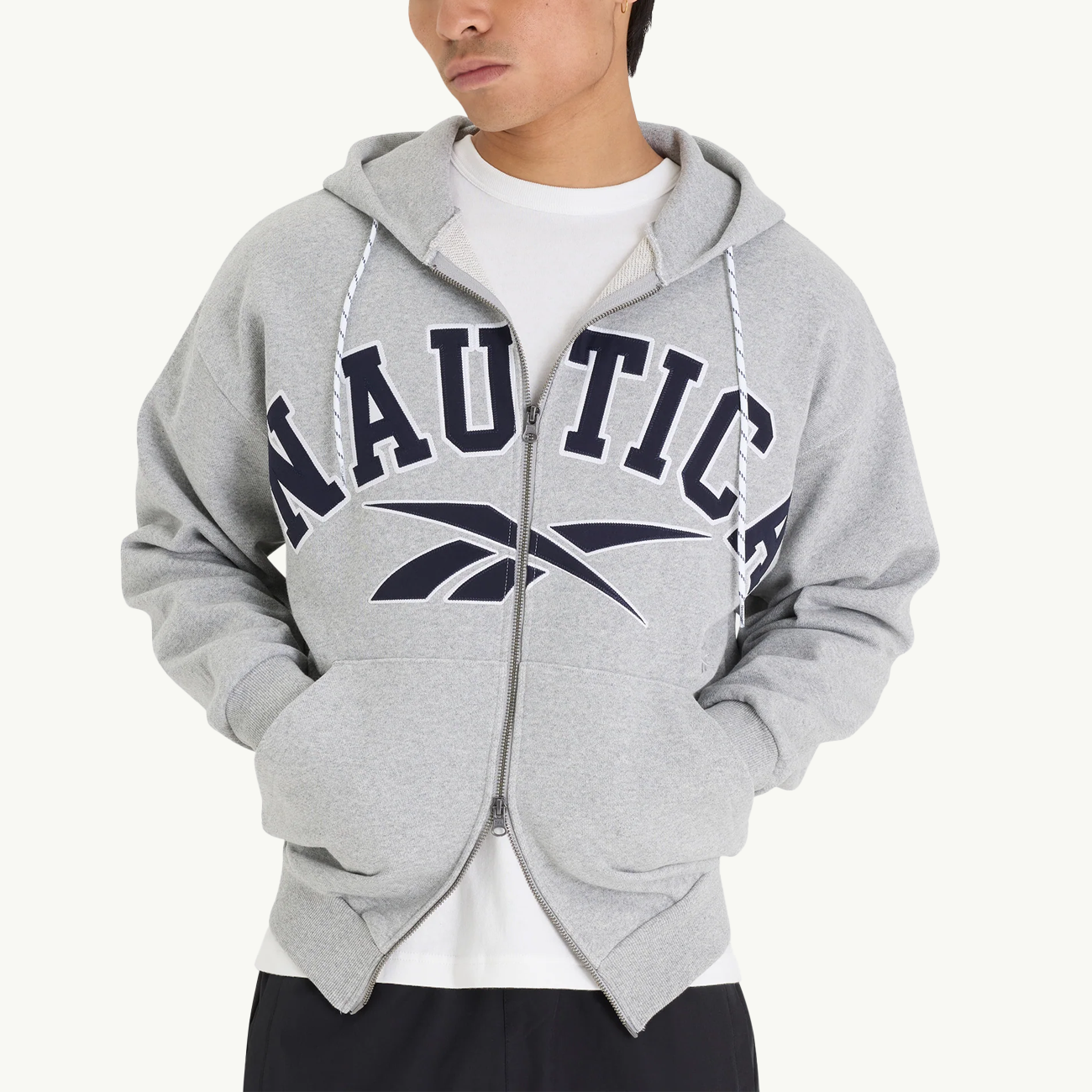 Nautica Japan x Reebok Pigment Dyed Zip Hoodie - Grey