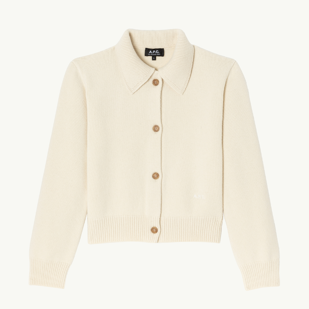 Wool Cardigan - Blanc