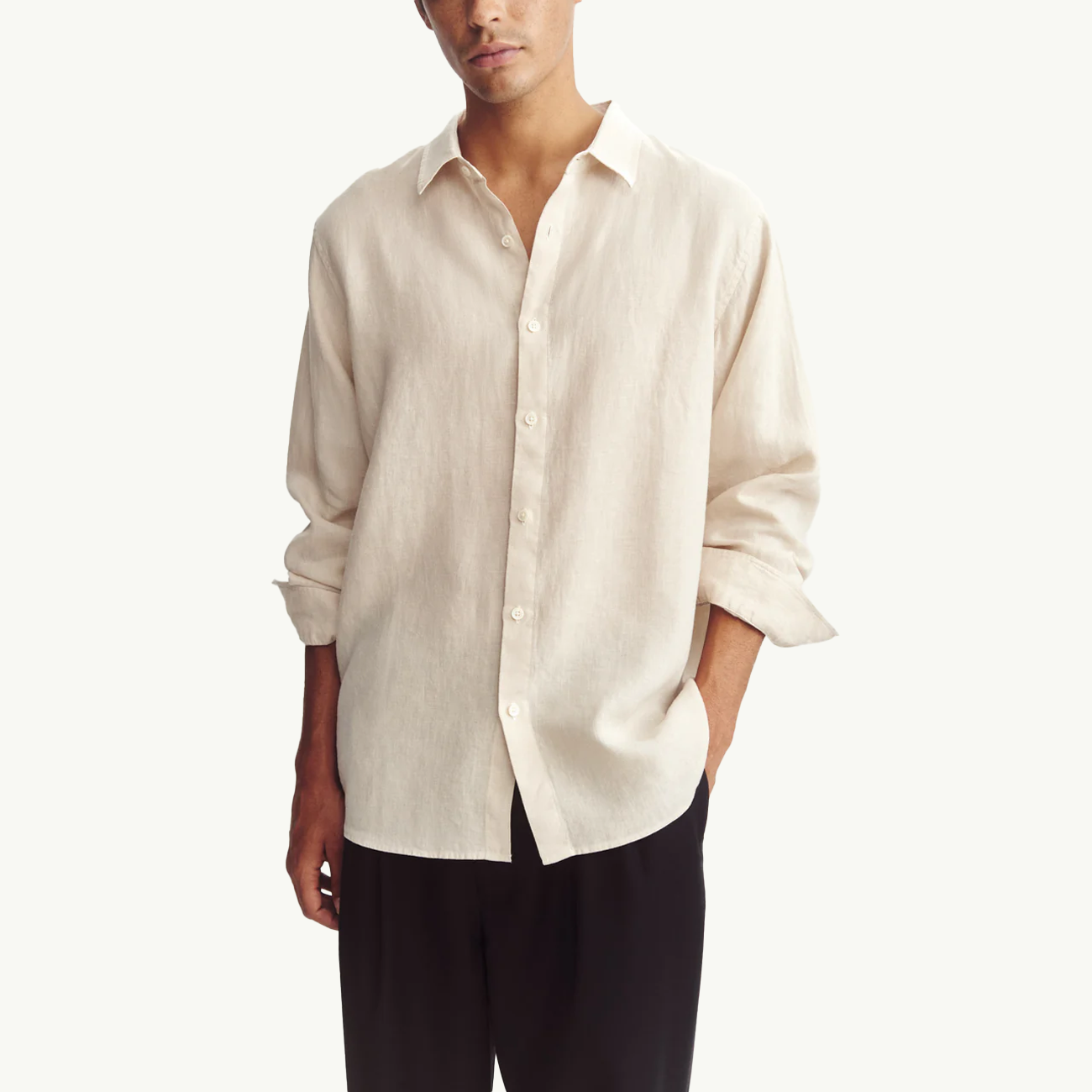 Everday Men's Linen Shirt - Limestone